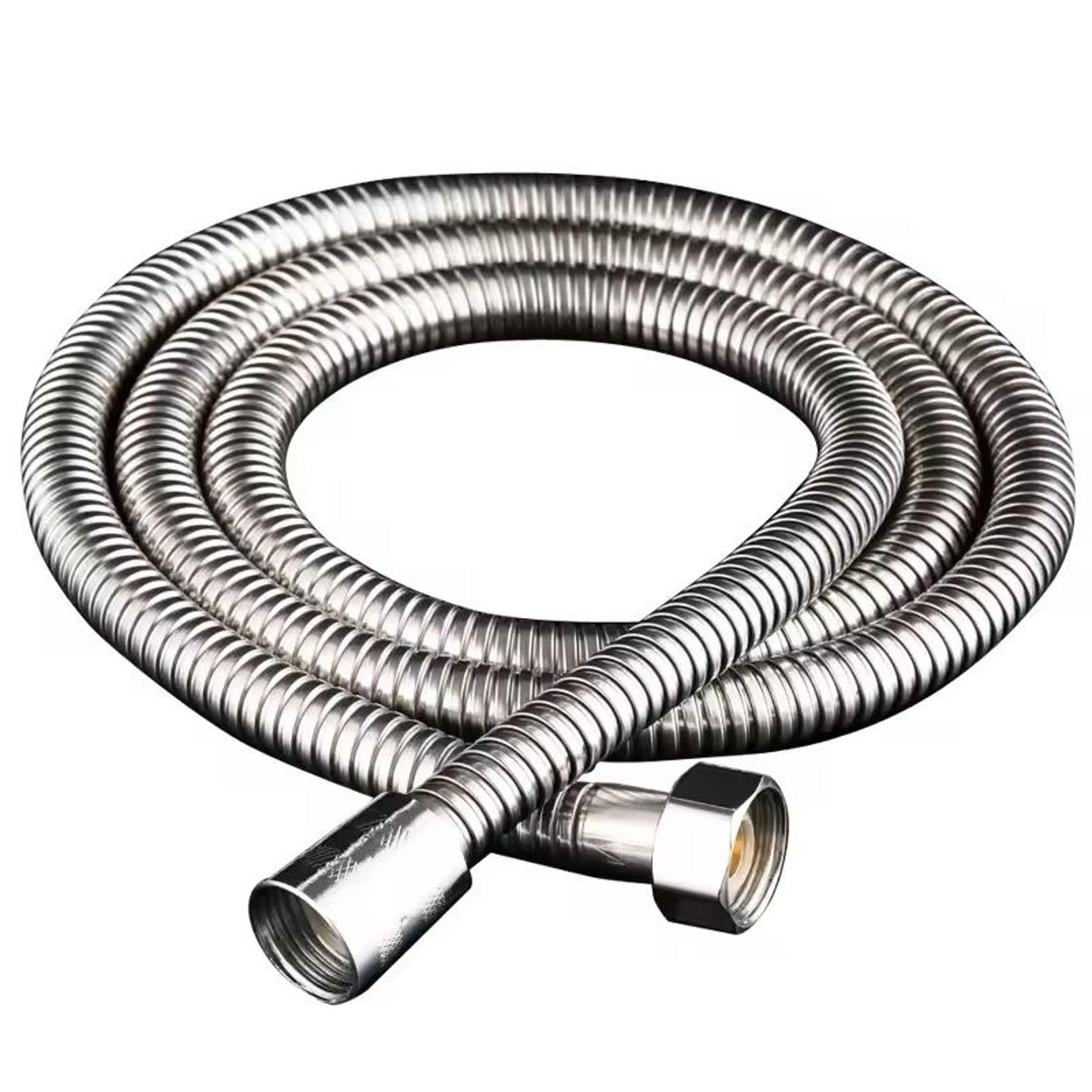 Flexible SUS 304 Stainless Steel Shower Hose  15 M  2 M Black  Silver Bathroom Extension Pipe 3