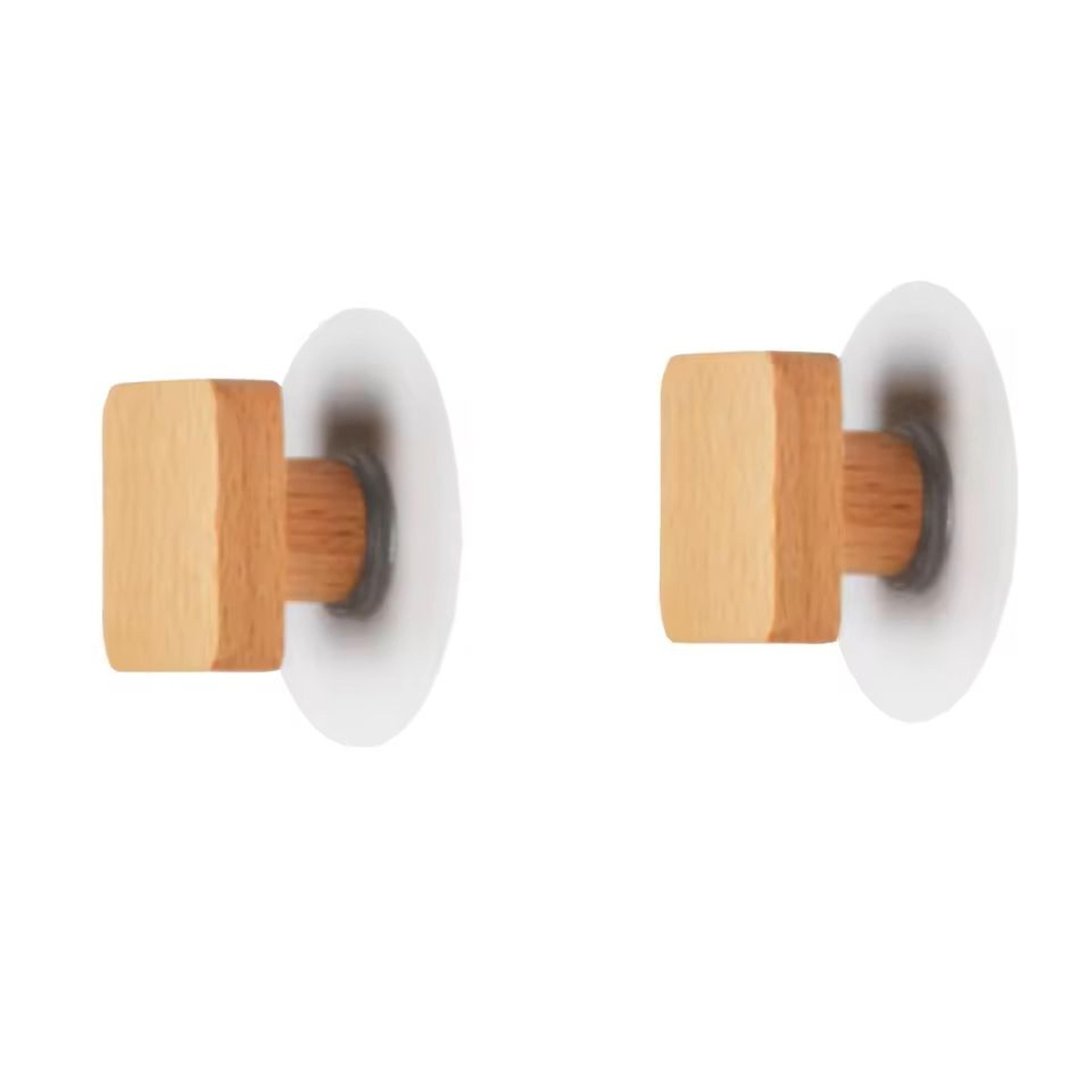 Wooden Geometric Wall Hook  Modern WallMounted Wood Peg Hanger For Clothes Hats  Towels 1