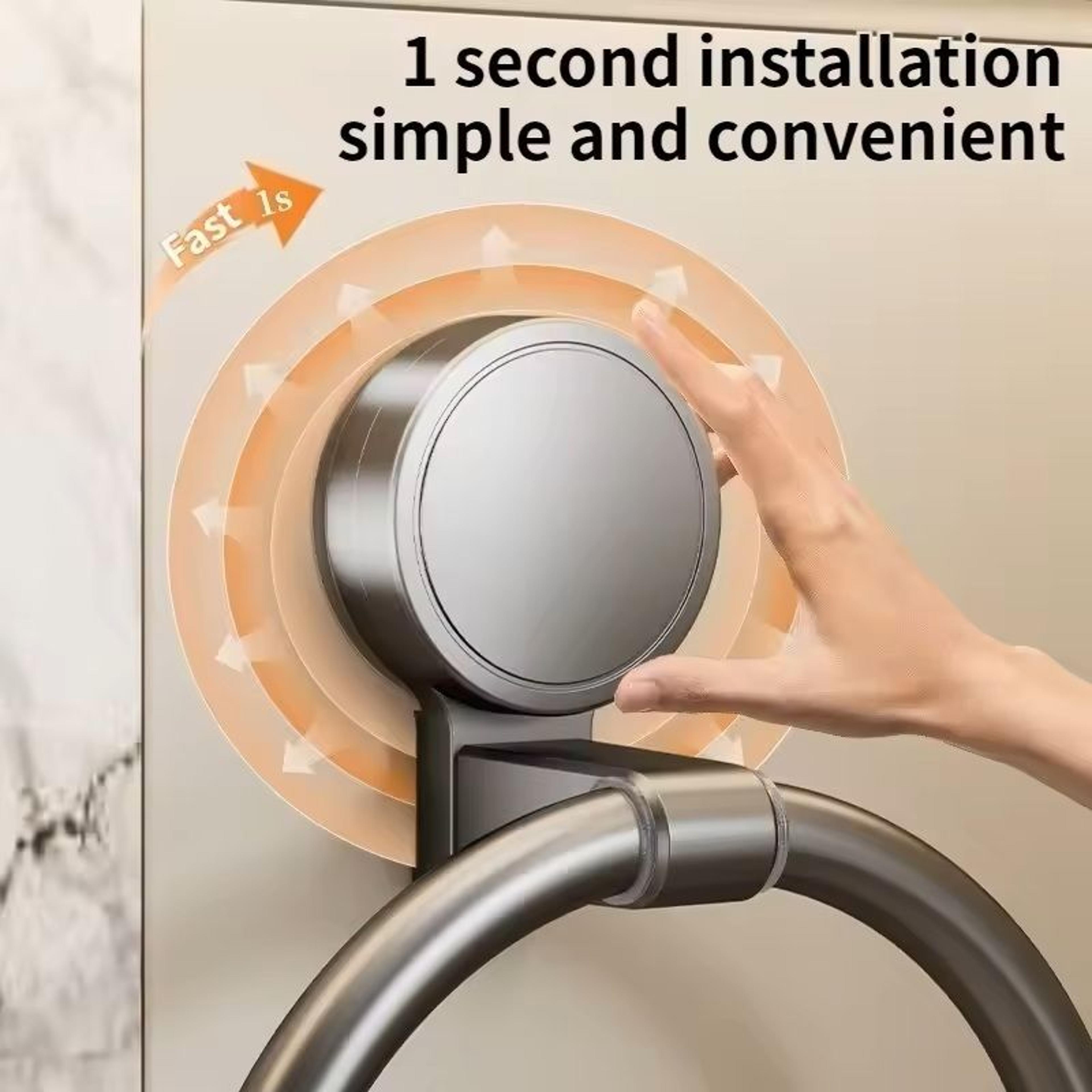 NoDrill Suction Cup Towel Ring  PunchFree WallMounted Hand Towel  Rag Rack For Bathroom  Kitchen 7