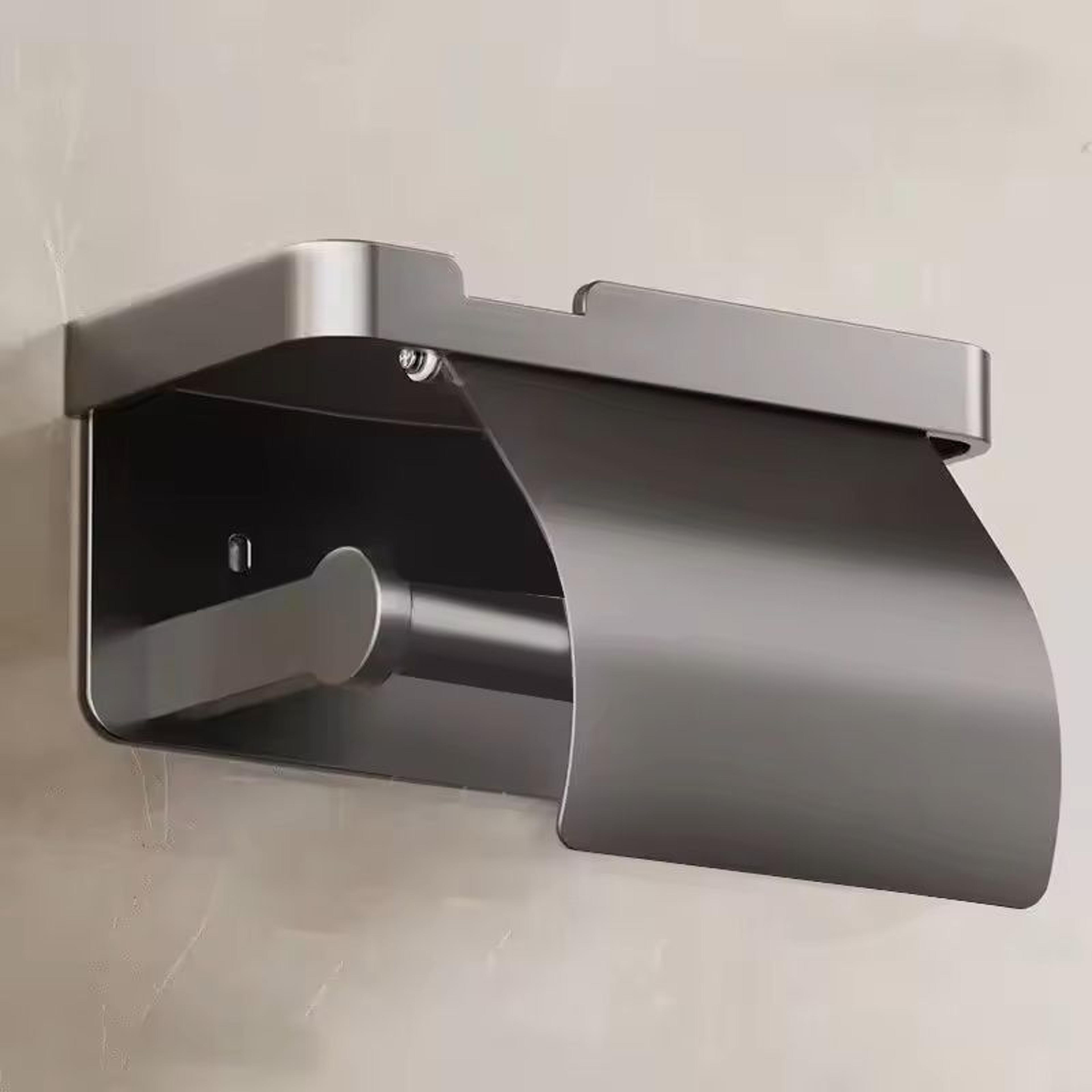 Stainless Alloy NoDrill WallMounted Toilet Paper  Tissue Holder Rack 1