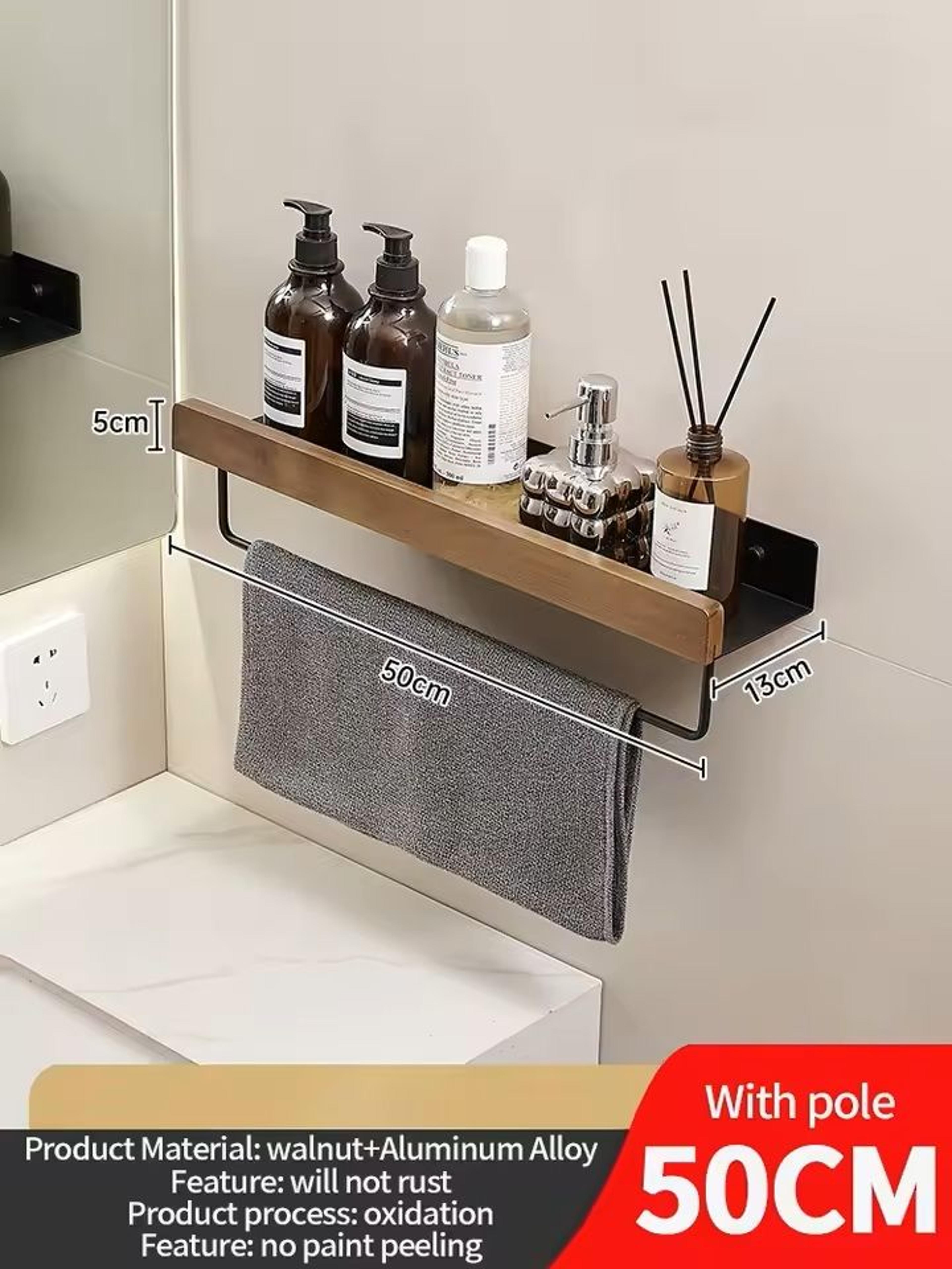 Wooden WallMounted Bathroom  Living Room Shelf SpaceSaving Wall Storage Rack 20