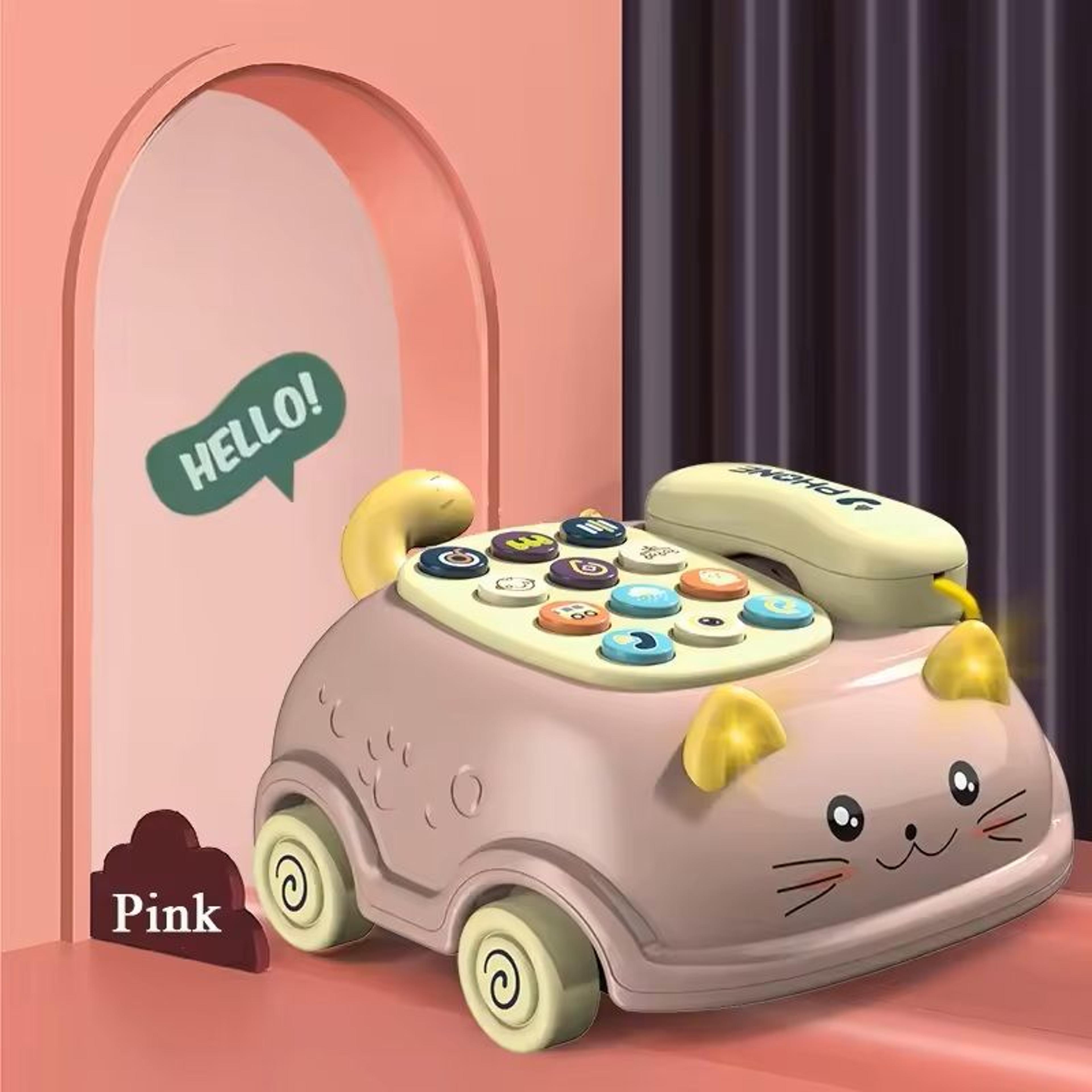3in1 Baby Musical Phone Toy Interactive Learning Cat Phone With Lights  Stories 1