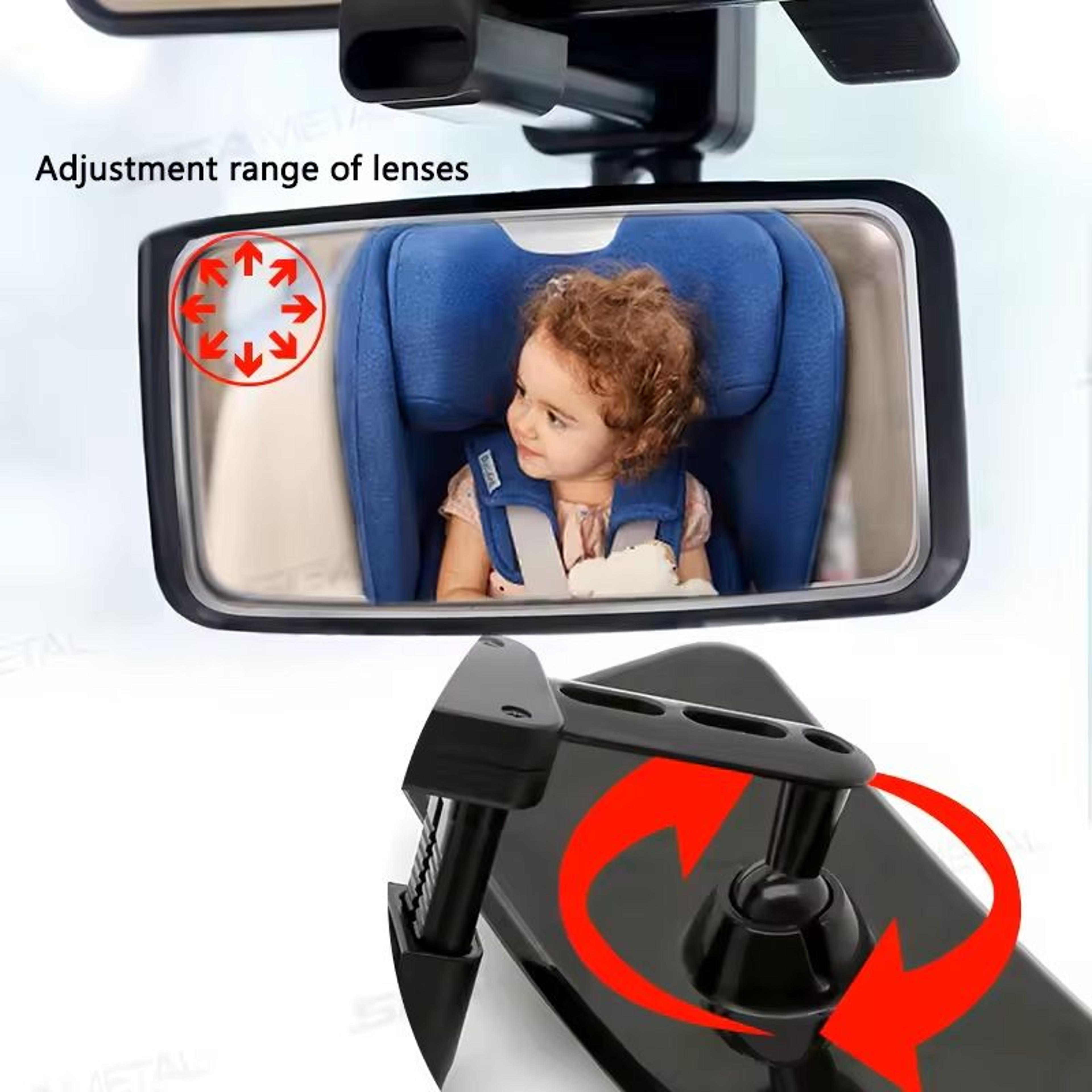 WideAngle 360 Rotatable Baby Rearview Mirror For Cars Safety  Visibility Mirror For Parents And Dri 3
