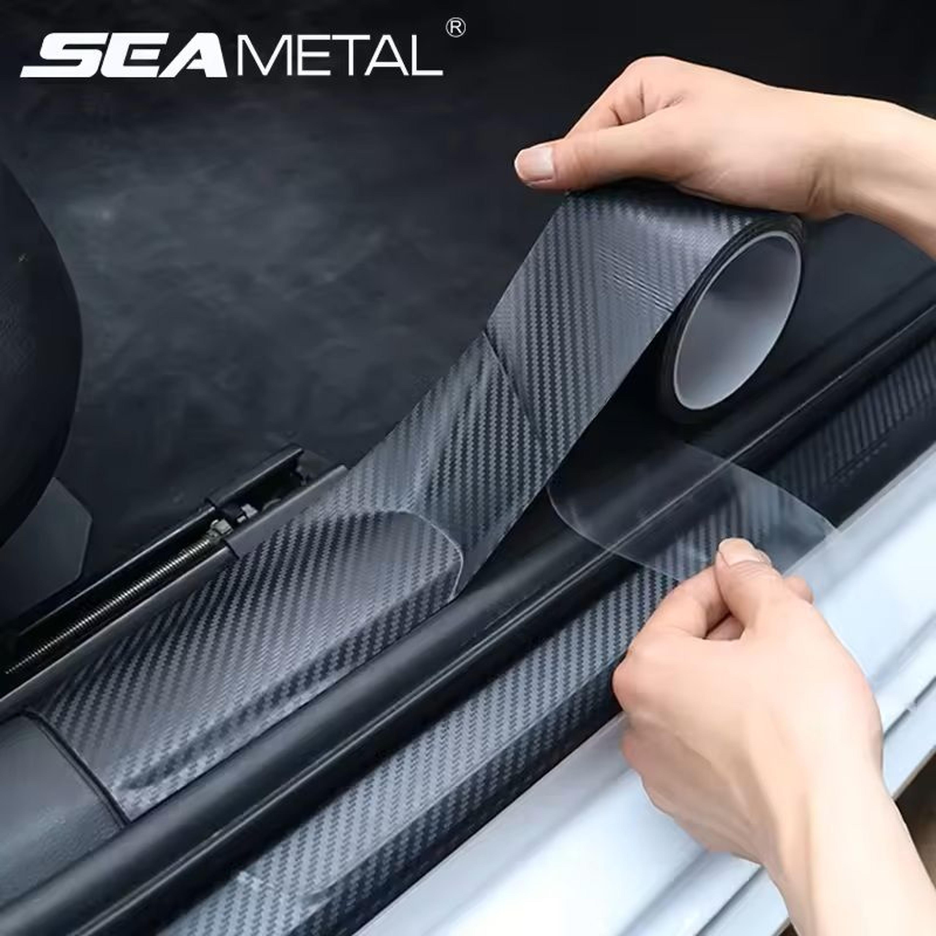 3D CarbonFiber Car Door  Threshold Protective Film AntiScratch WearResistant Waterproof Matte Stick 22