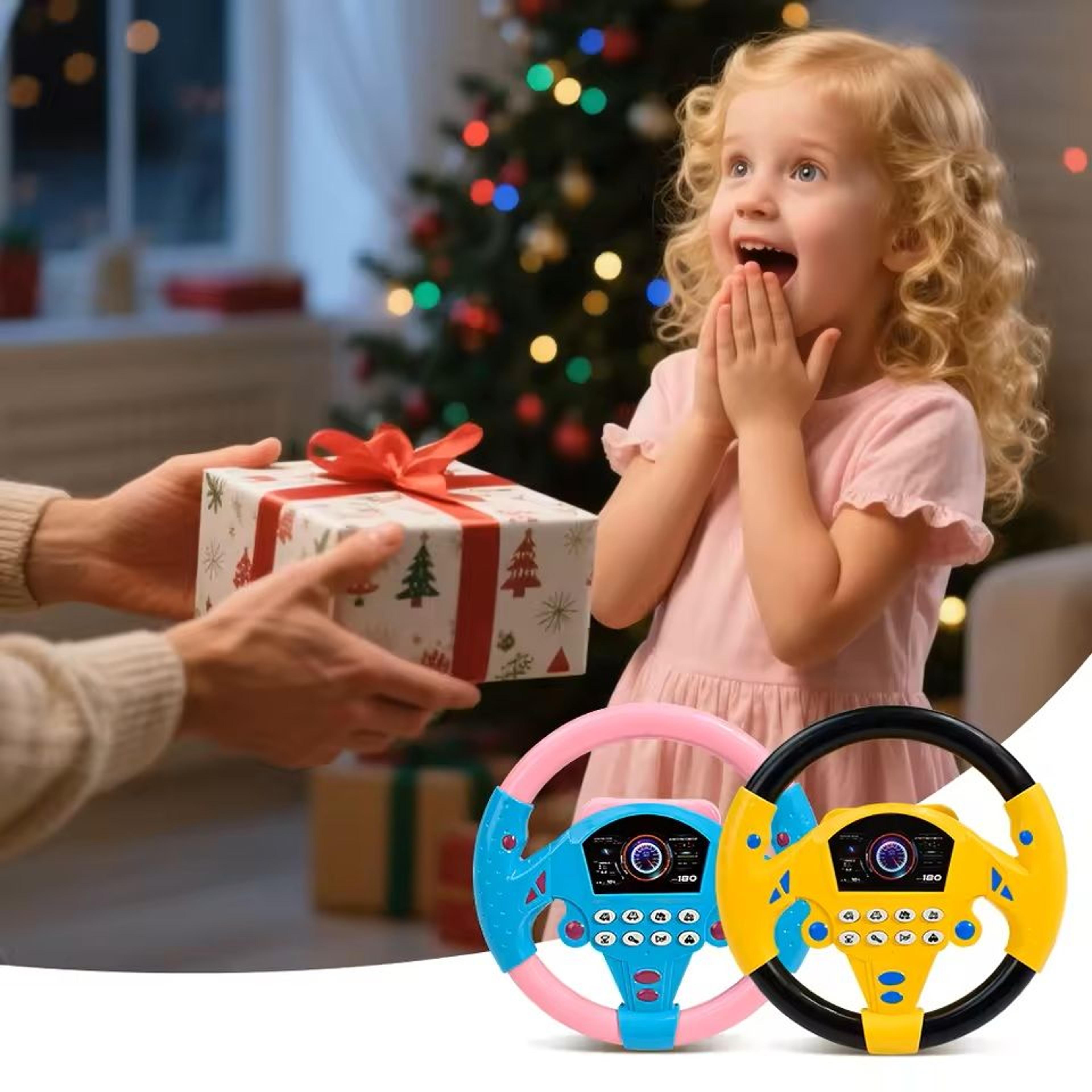 Electric Baby Steering Wheel Toy Light  Sound Driving Simulator For Early Learning Play 3