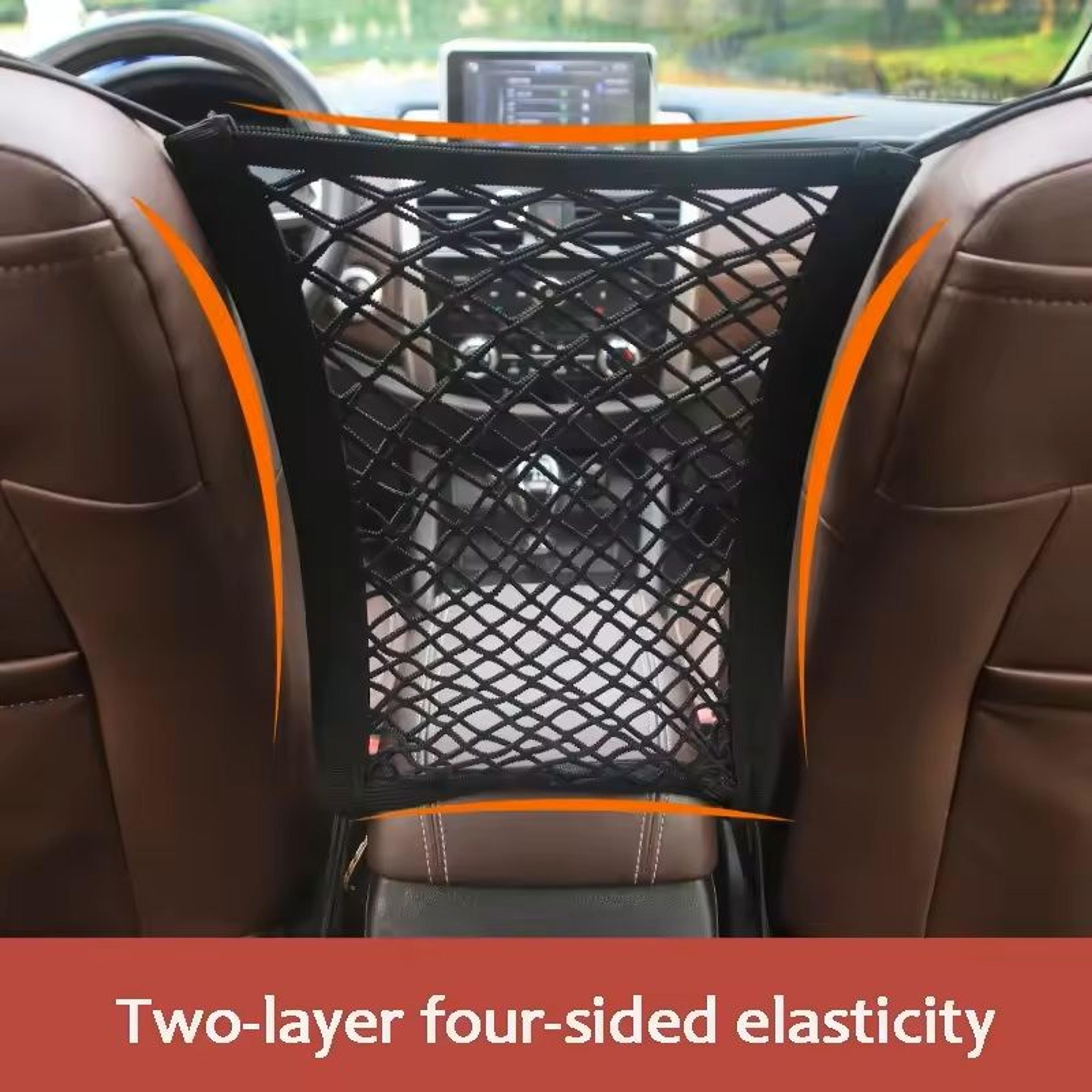 car seat gap organizer mesh storage net and pet barrier