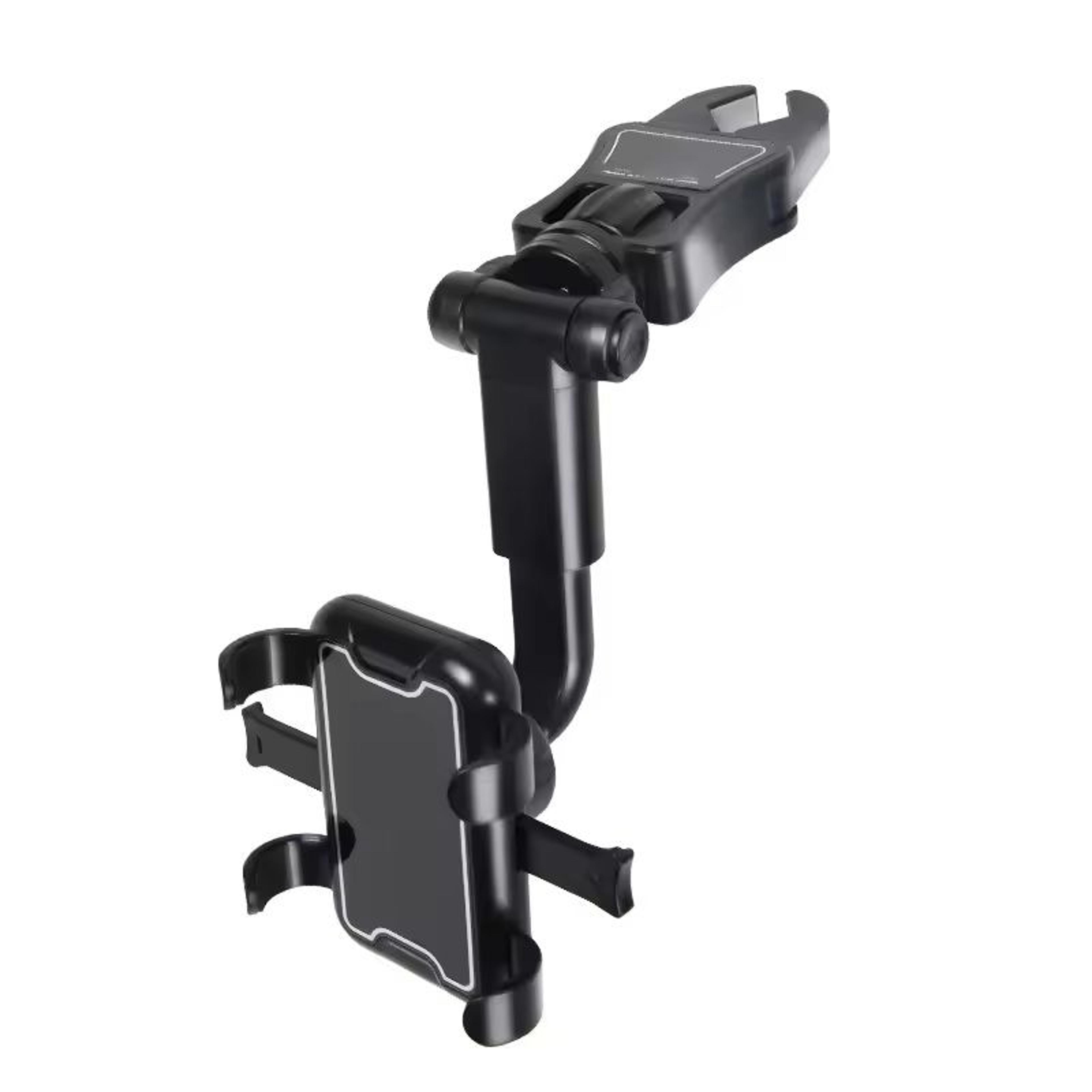 360 Degrees Car Phone Clip Mount Flexible Rearview Mirror Mobile Holder For IPhone  Android 2
