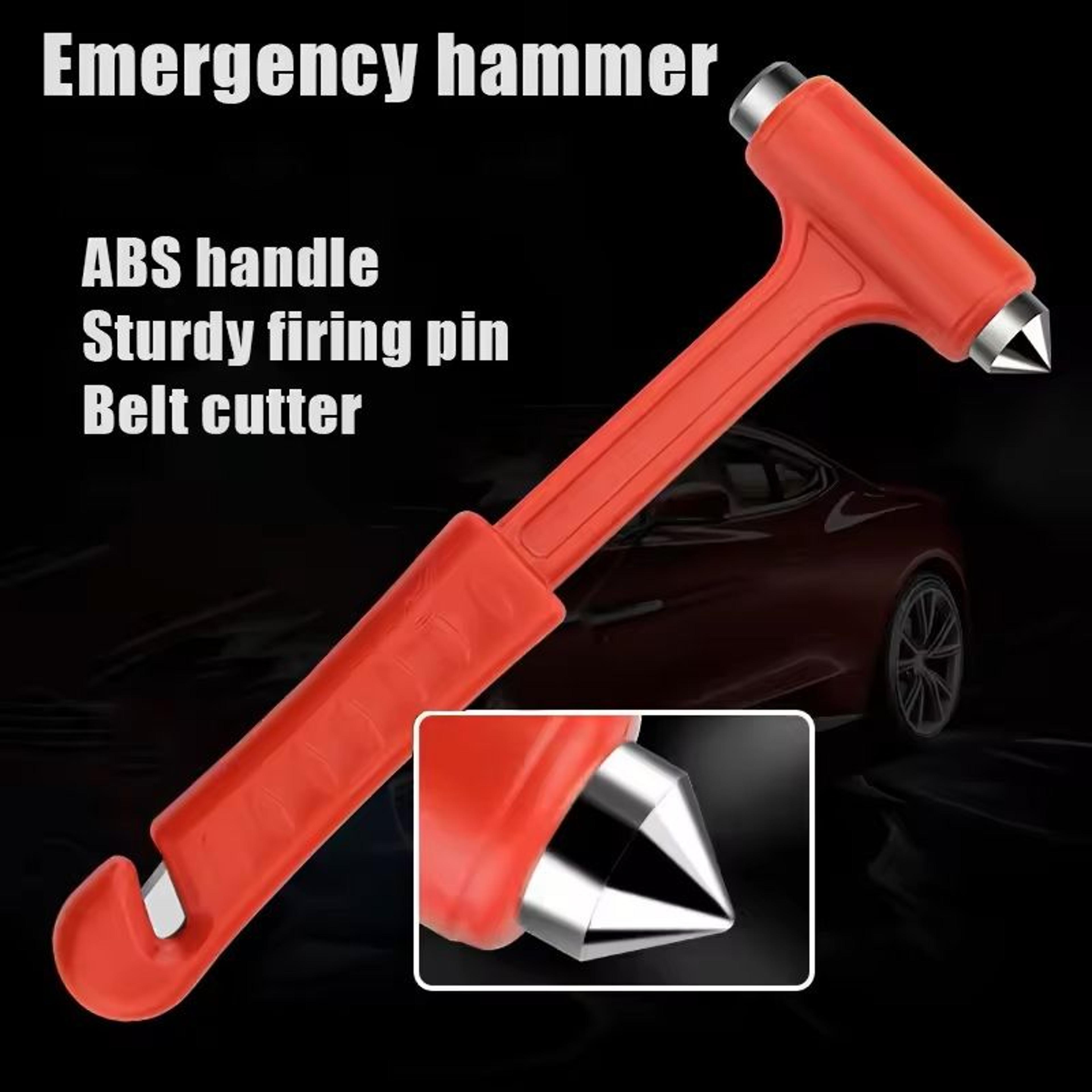 Steel Car Emergency Hammer With Belt Cutter Vehicle Safety Escape Tool For Cars Trucks SUVs 3