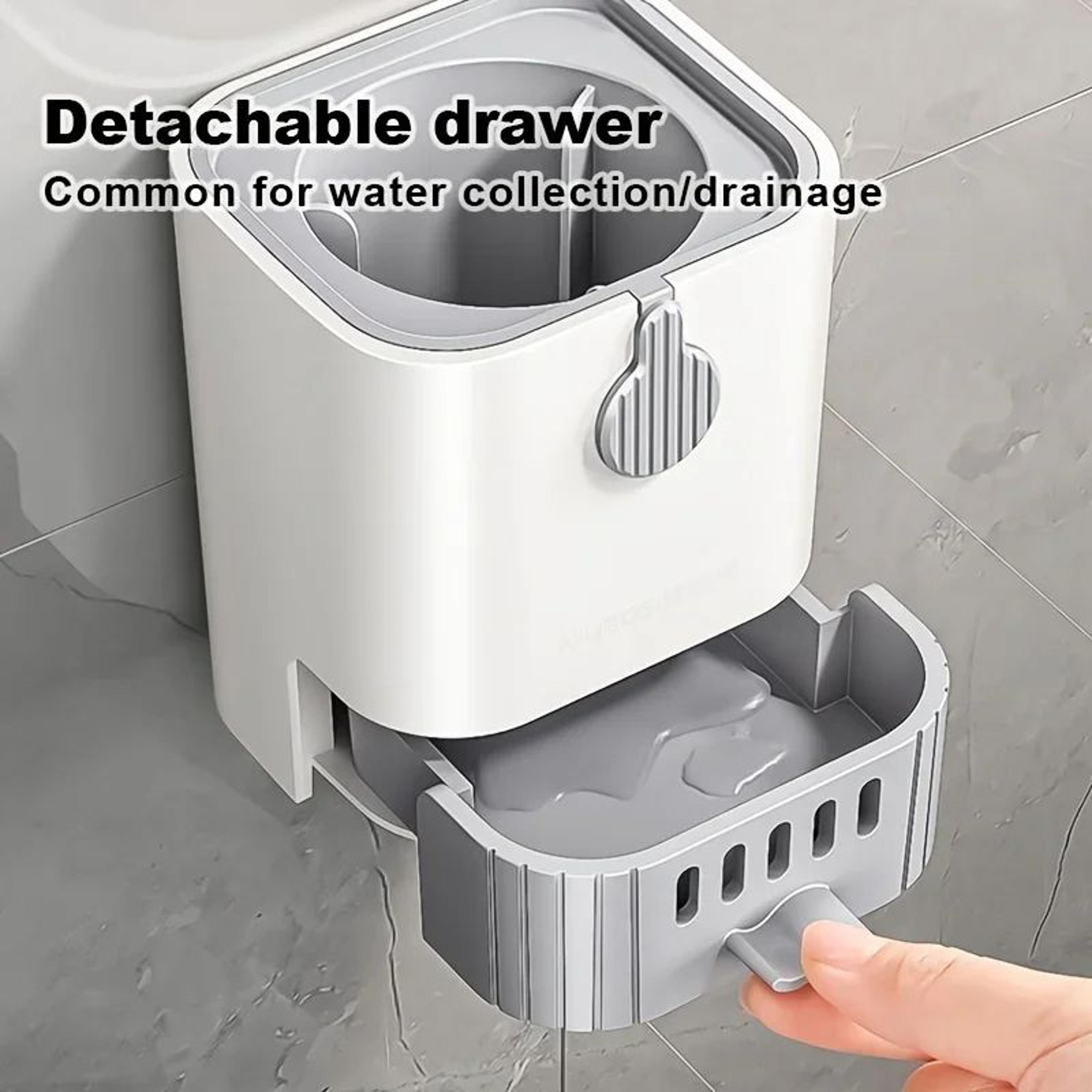 Wall Mounted Silicone Toilet Brush Set With Holder  Flexible Long Handle Bathroom Cleaning Brush 2