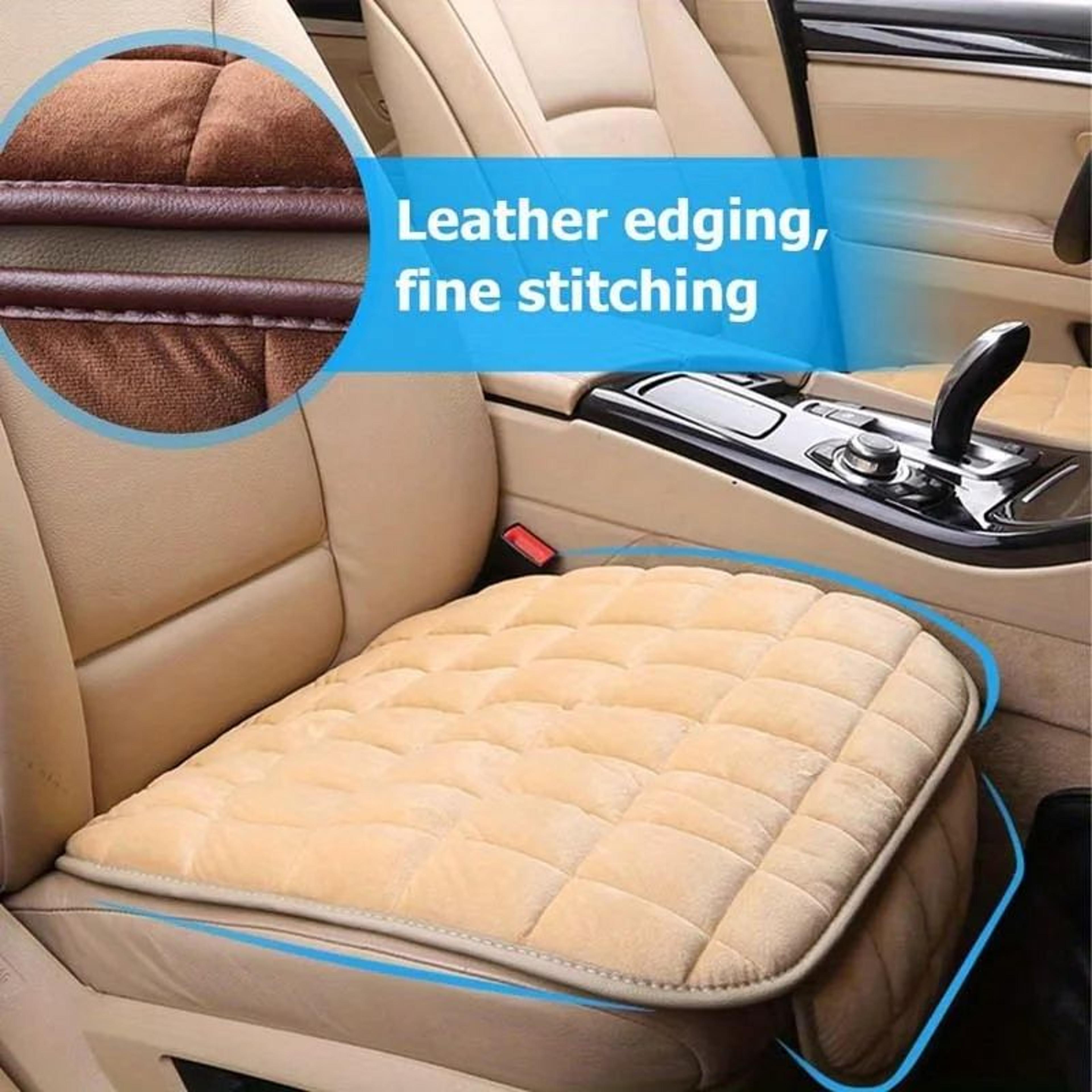 Plush NonSlip Car Front And Back Seat Protector  Soft Durable Seat Cushion Mat For Comfort  Protect 4