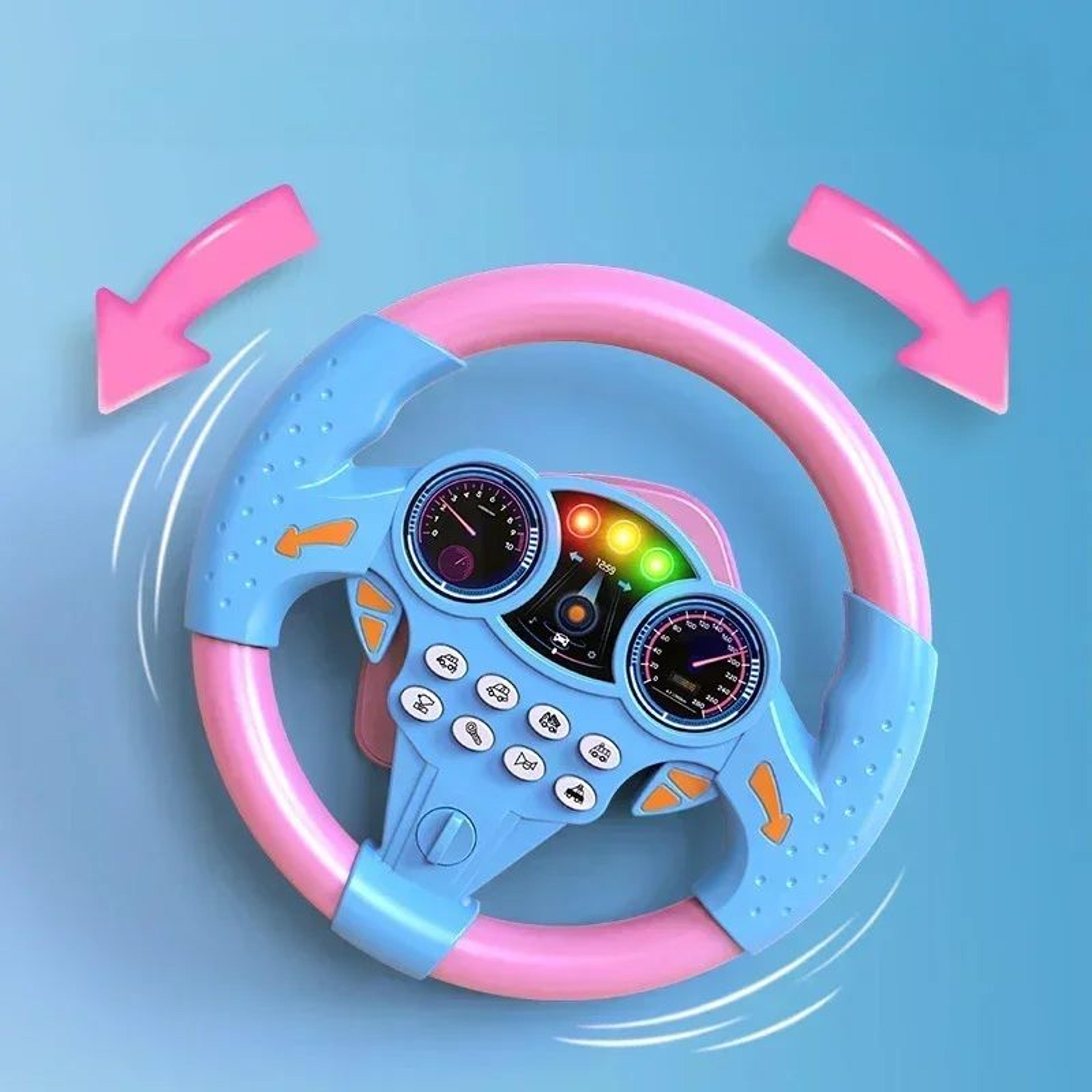 Infant Musical Steering Wheel Toy For Stroller  Car  LightUp Early Learning Driving Toy With Sounds