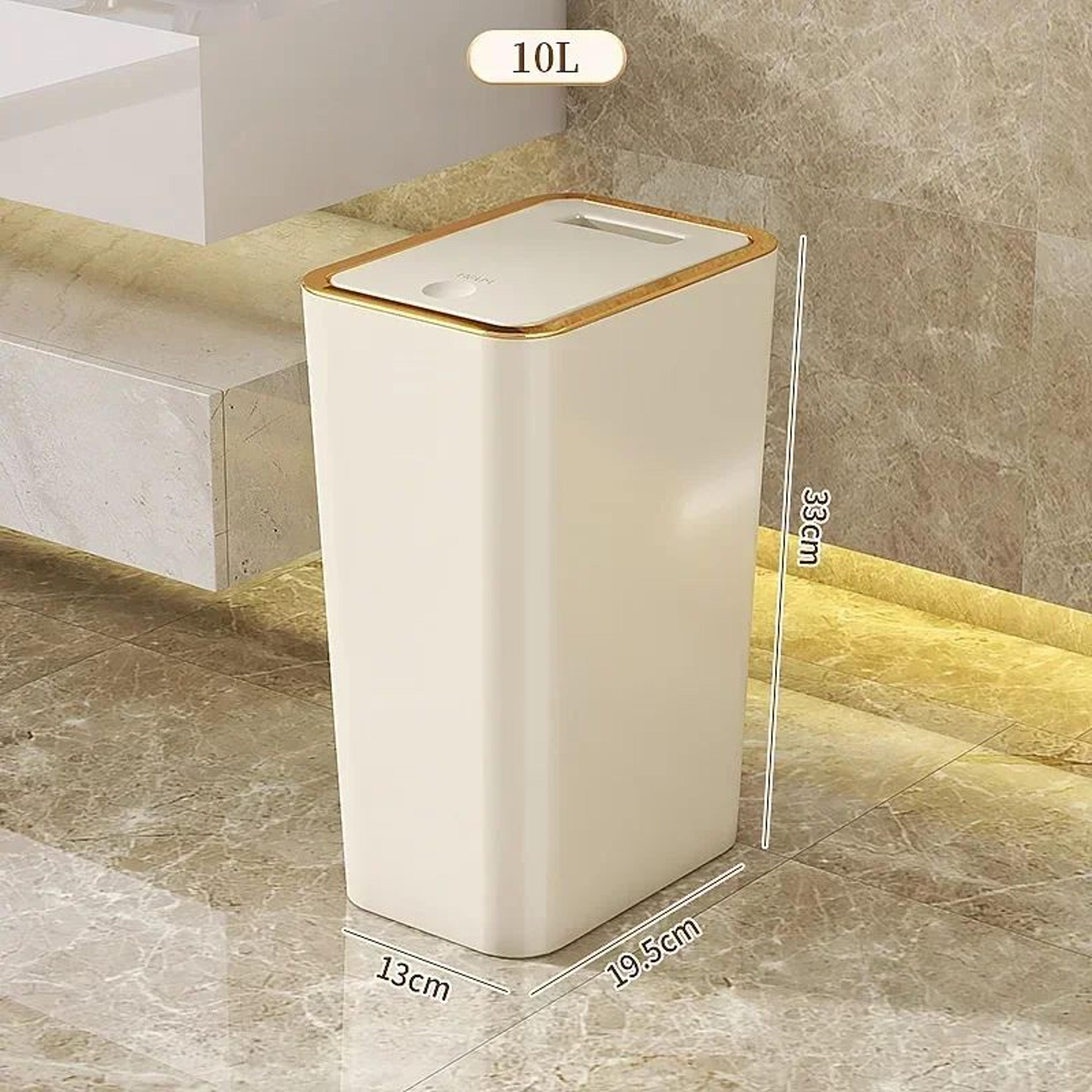 Odor Proof One Touch Trash Can  Leakproof Space Saving Bathroom  Kitchen Bin With Modern Durable Pl 4
