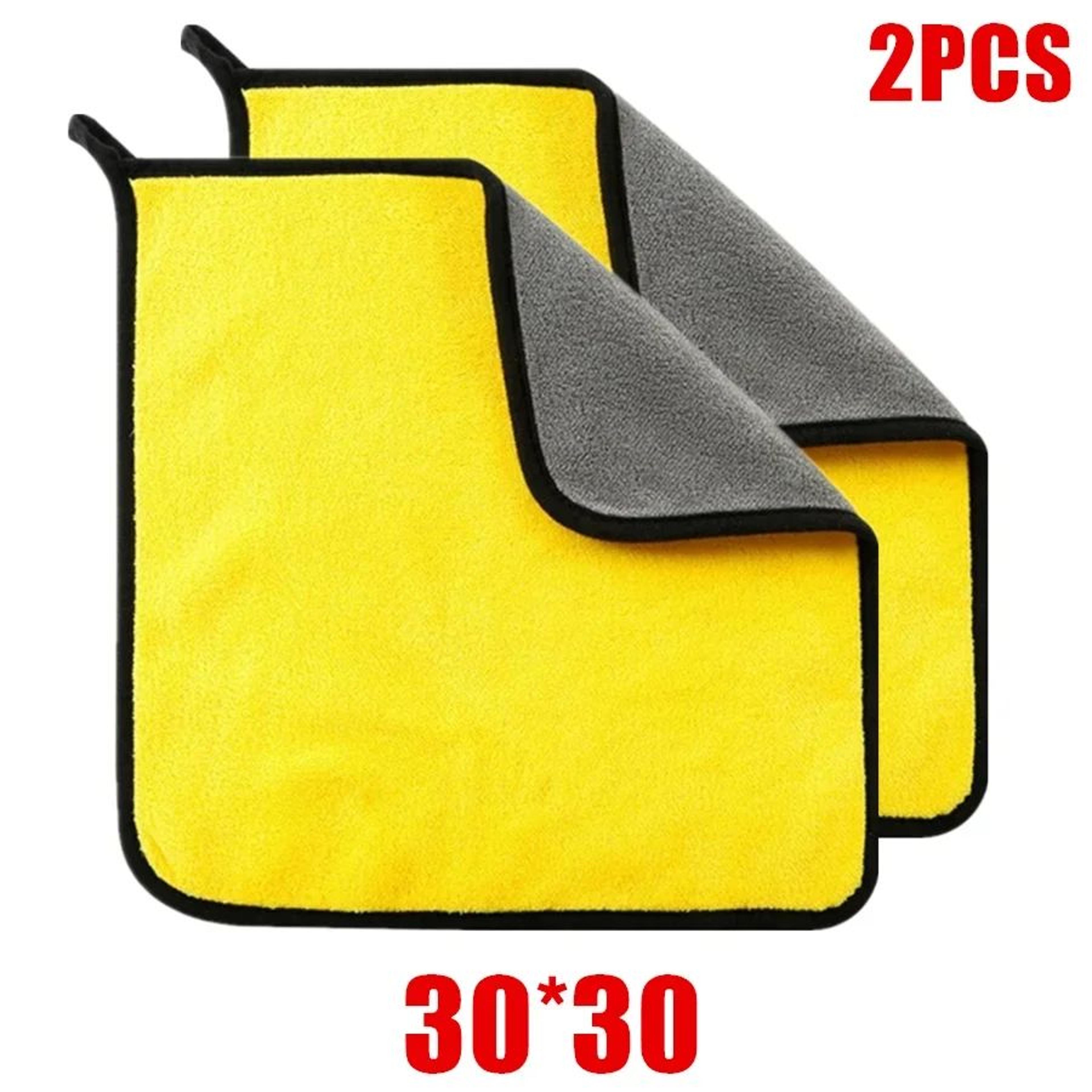 Premium Thick Microfiber Car Cleaning Towels  Ultra Soft Scratch Free Double Layer Drying Cloths 12 7