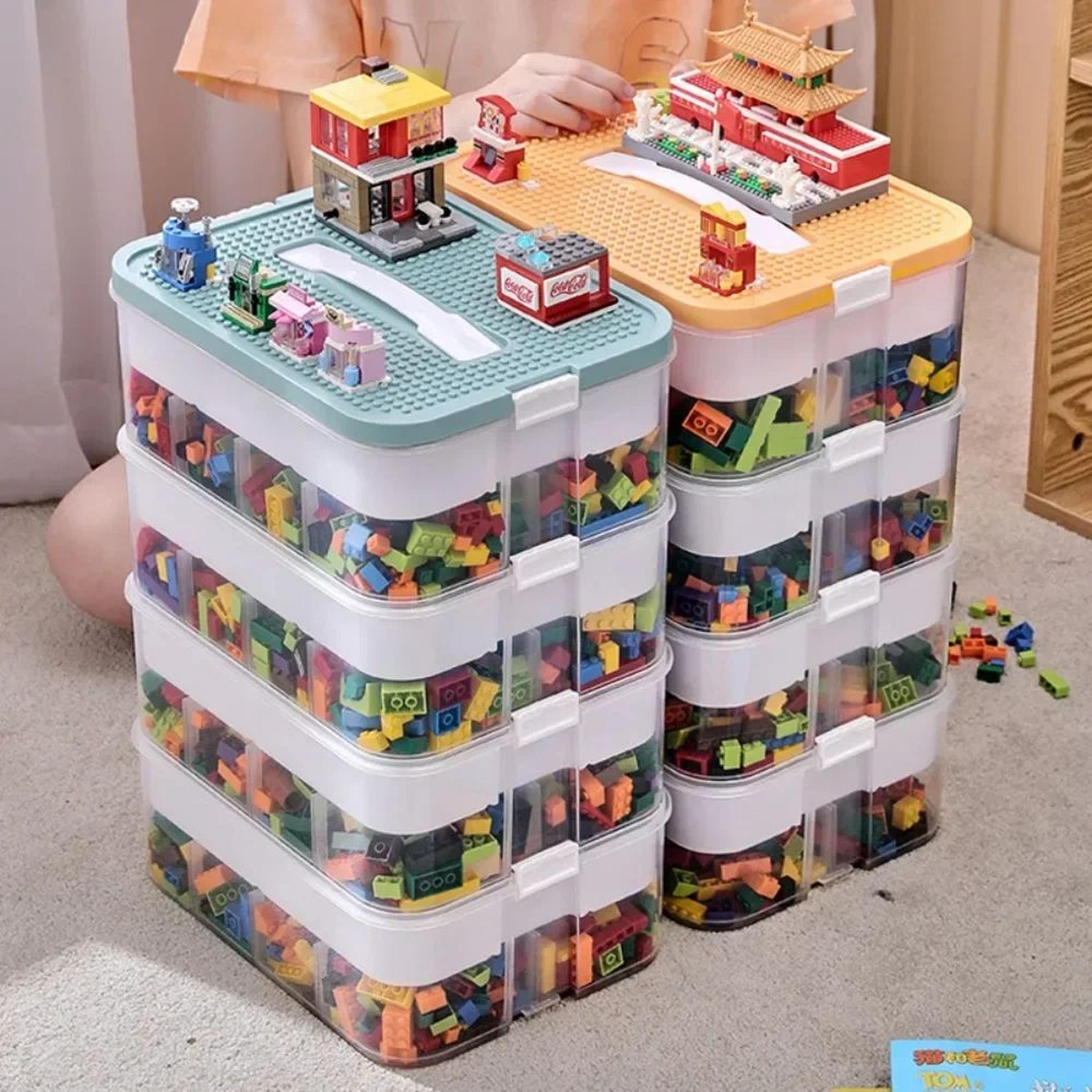 Transparent Stackable LEGO Storage Box  Dustproof  Moisture Proof Plastic Organizer For Kids Buildi 0
