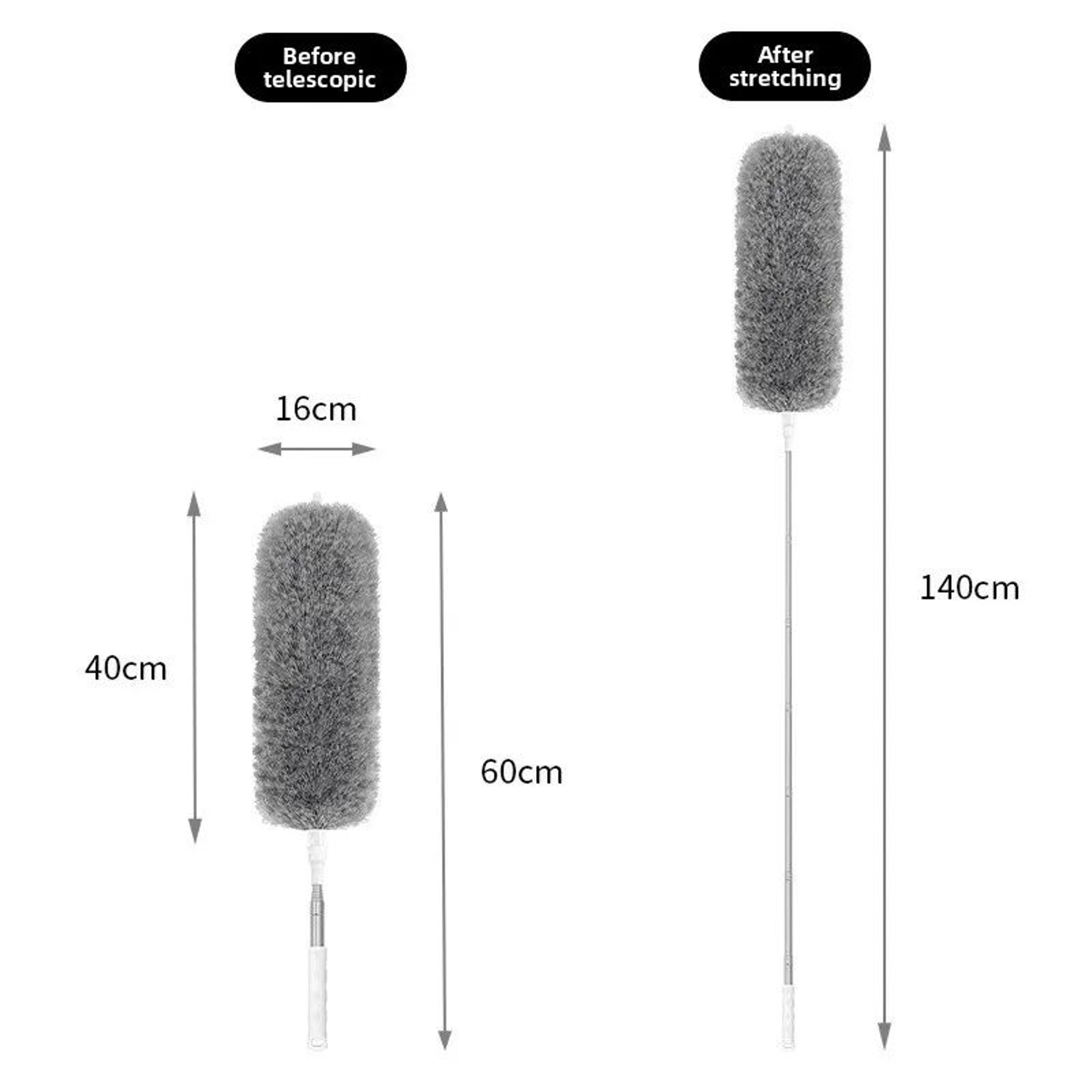 Extendable Microfiber Duster With Telescopic Pole  Retractable Washable Ceiling  High Reach Dust Re 5