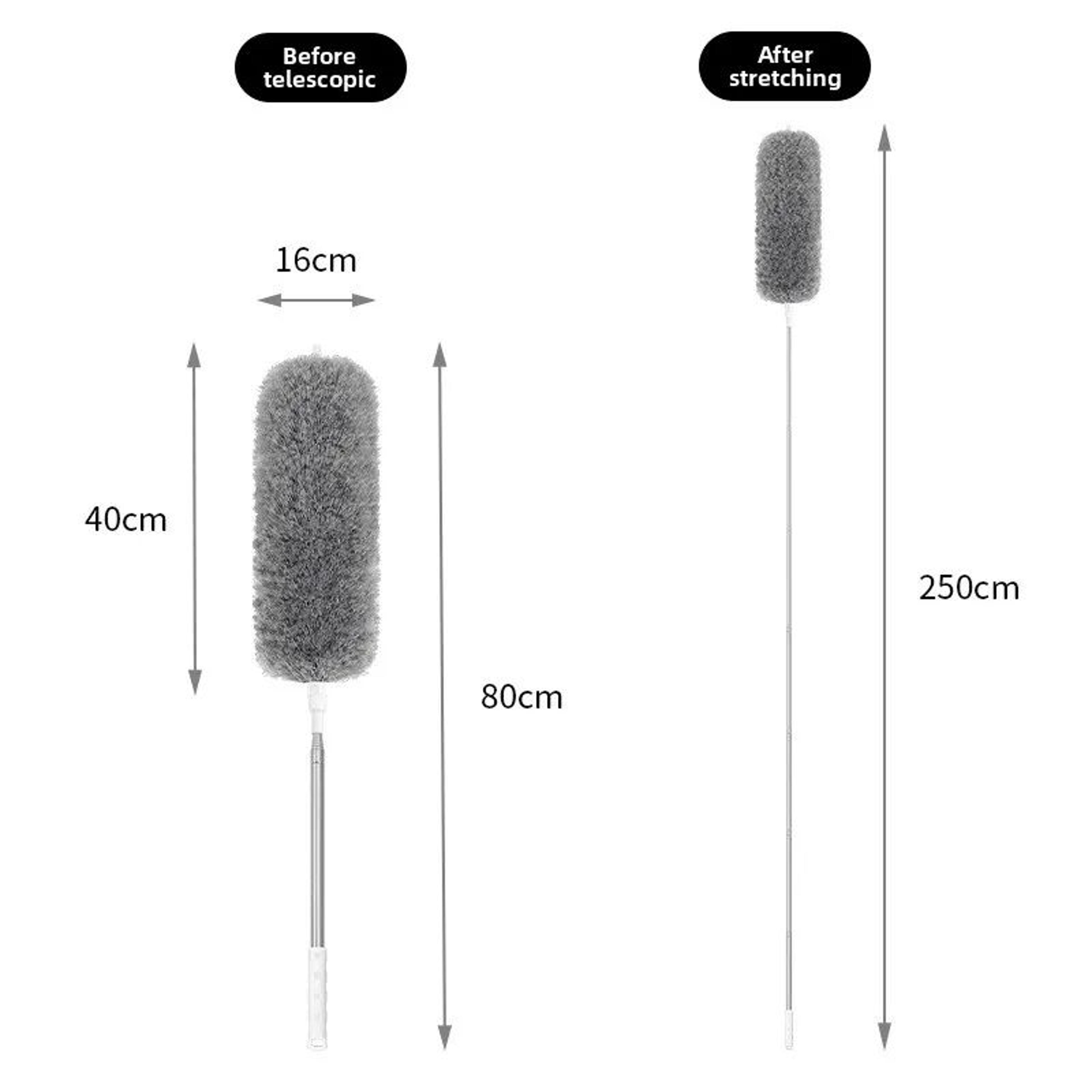 Extendable Microfiber Duster With Telescopic Pole  Retractable Washable Ceiling  High Reach Dust Re 8