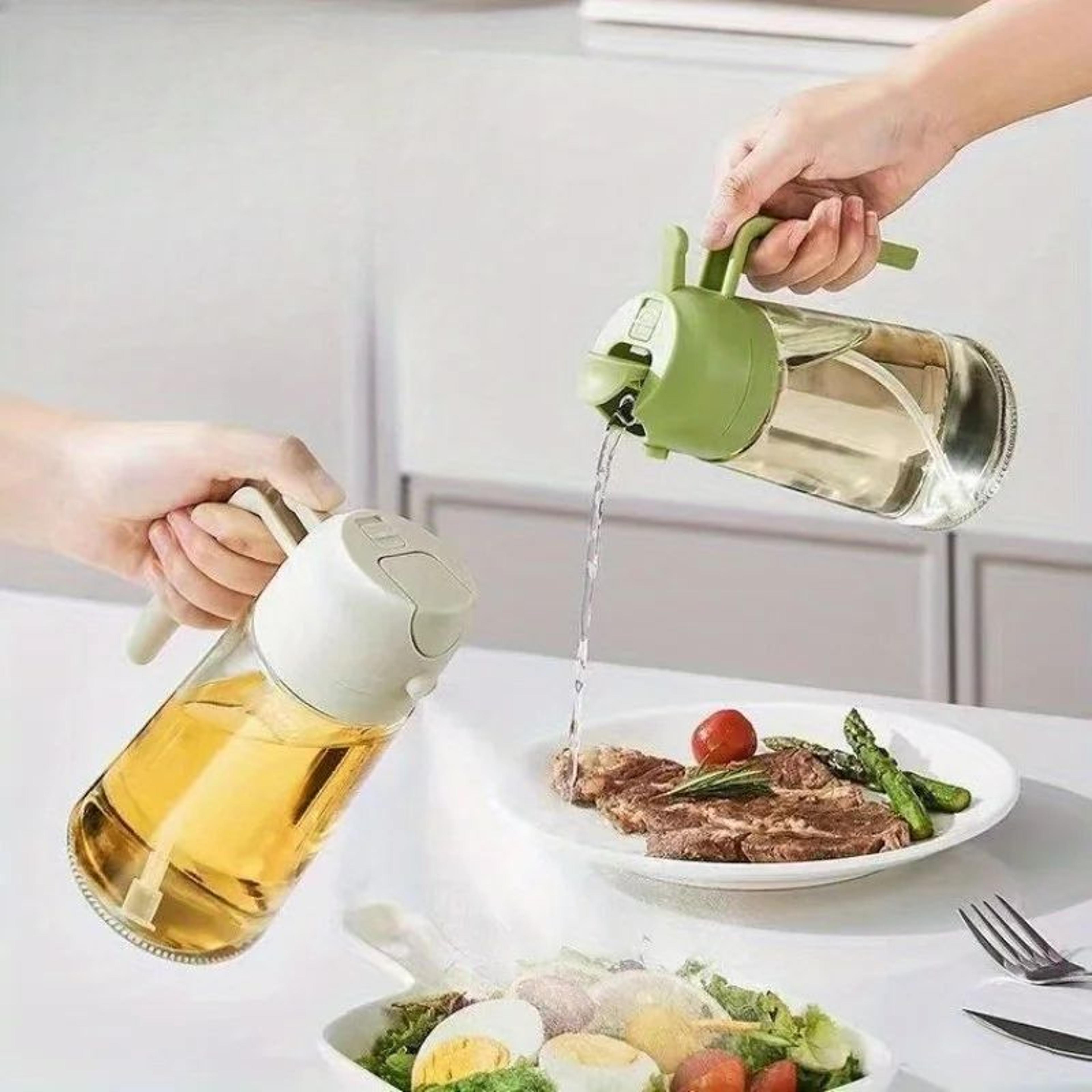 2in1 Olive Oil Sprayer  Pourer  Portable Leak Proof Oil Mister Bottle For Cooking Air Fryer  BBQ 0