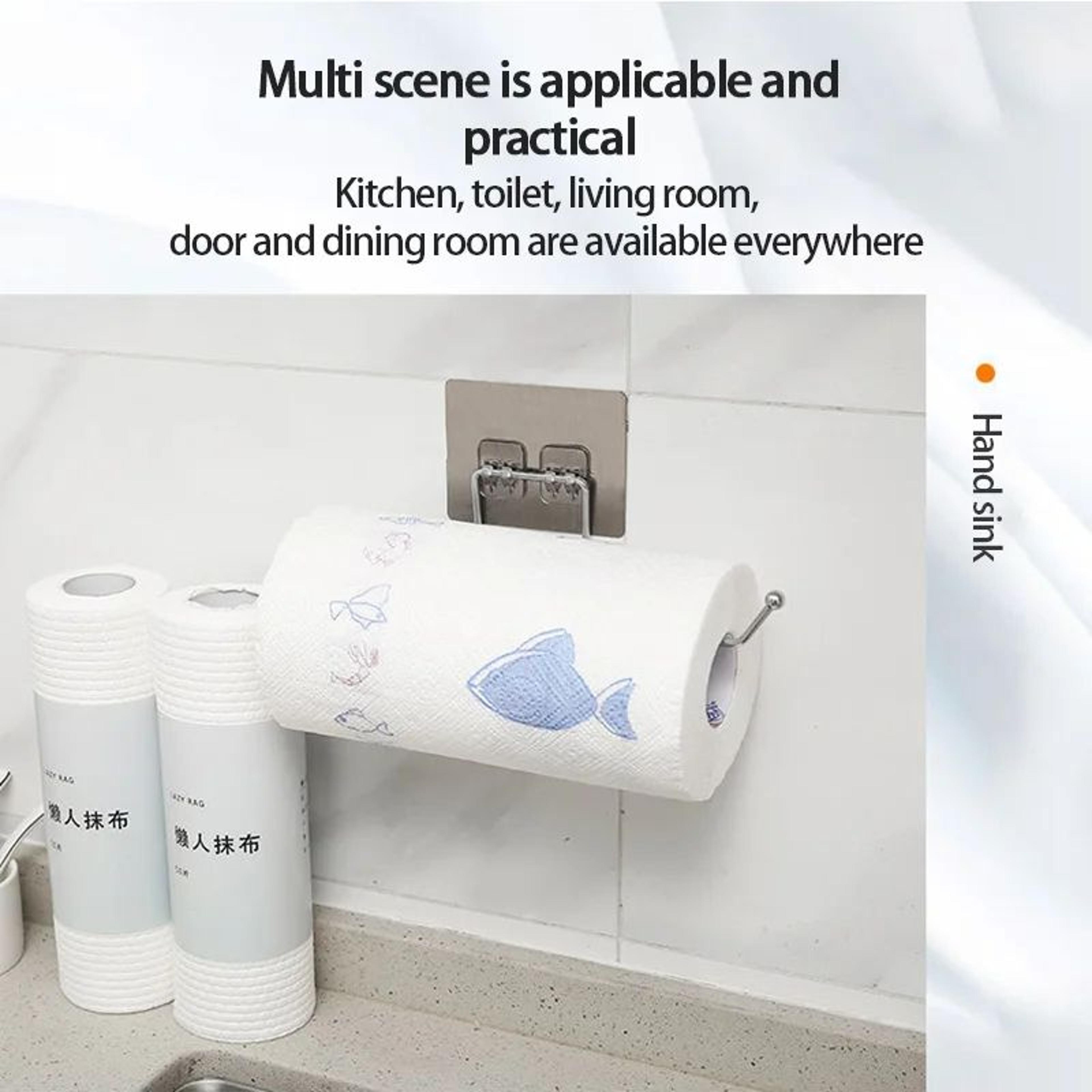 Multi Purpose Bathroom Toilet Paper Holder  Towel Rack  Hanging Wall Mount Tissue Storage Stand For 4