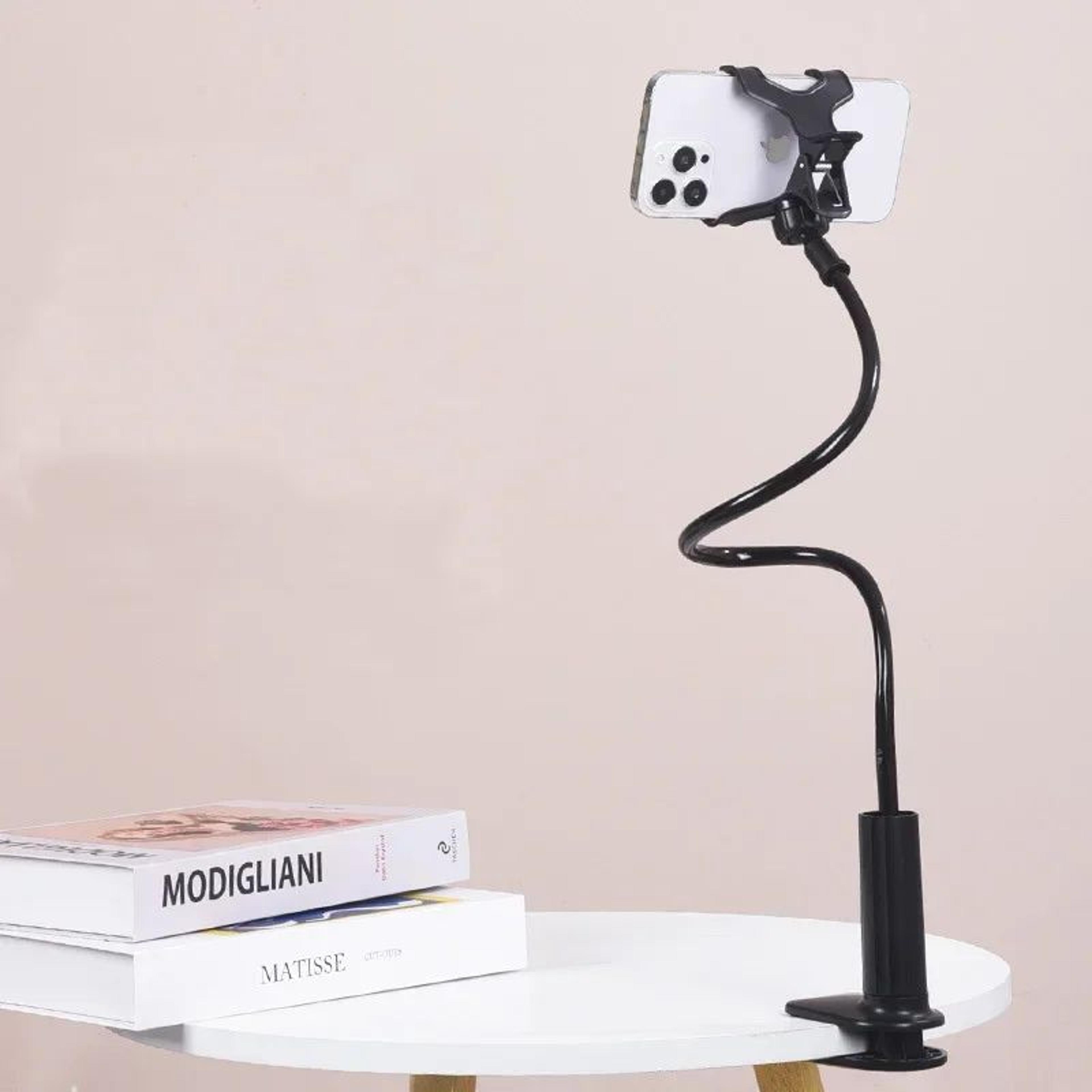 Adjustable Gooseneck Phone Holder Stand  Hands Free Bedside  Desktop Clamp Mount With Flexible Long 6