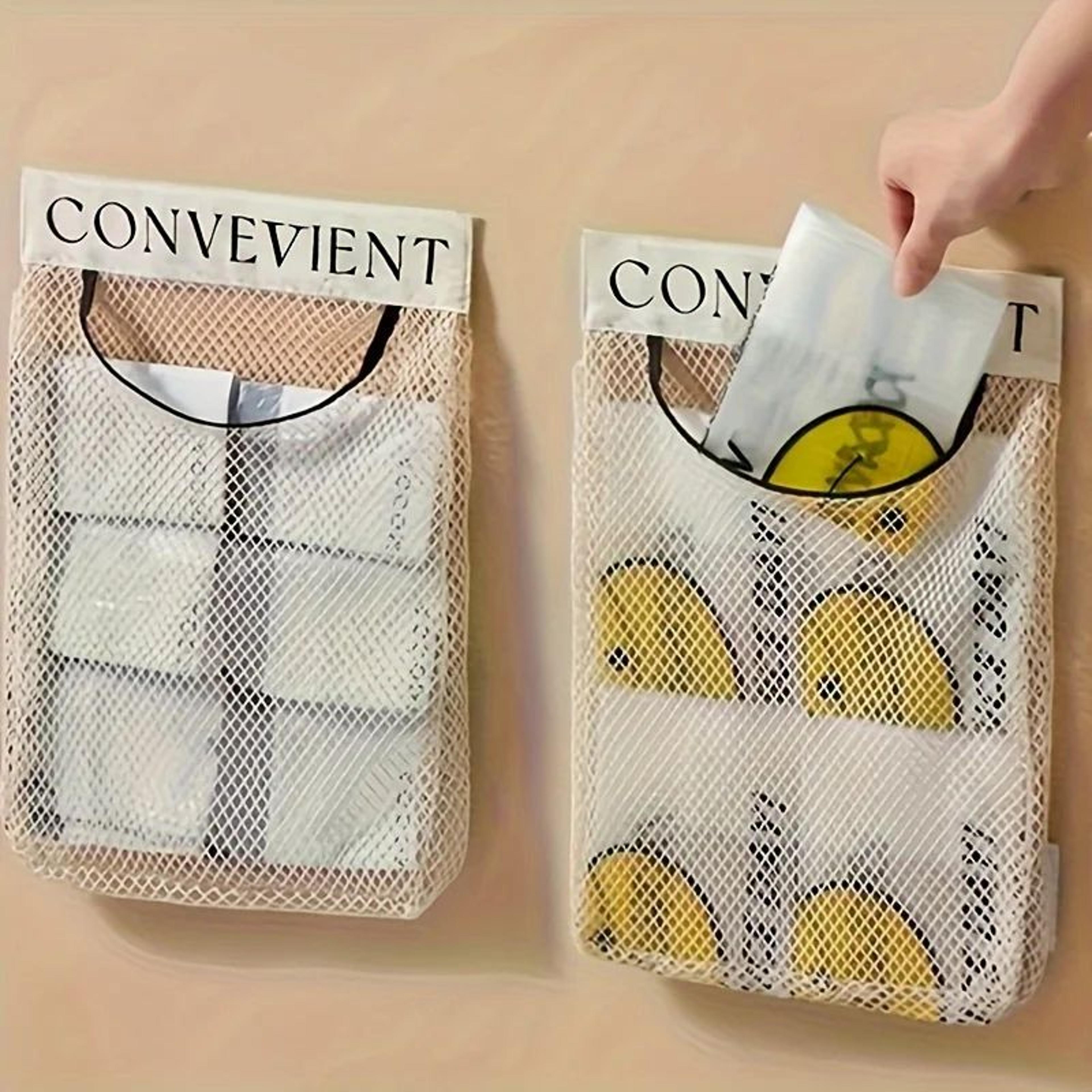 Mesh Storage Wall Organizer  Large Capacity Reusable Bag For Kitchen Groceries  Pantry Organization 1
