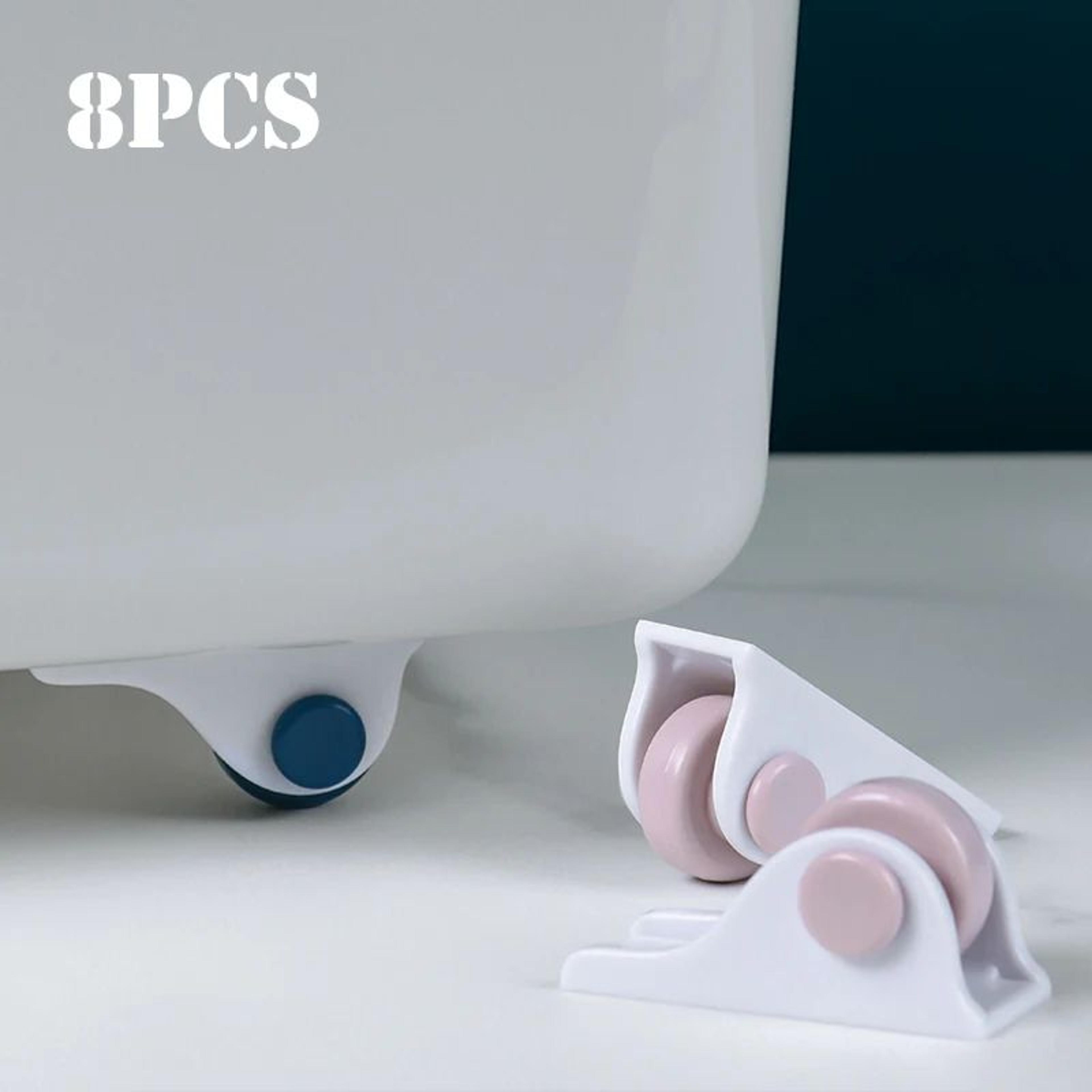 Self Adhesive Furniture Casters  No Noise No Scratch Sliding Rollers For Storage Boxes  Trash Cans  0