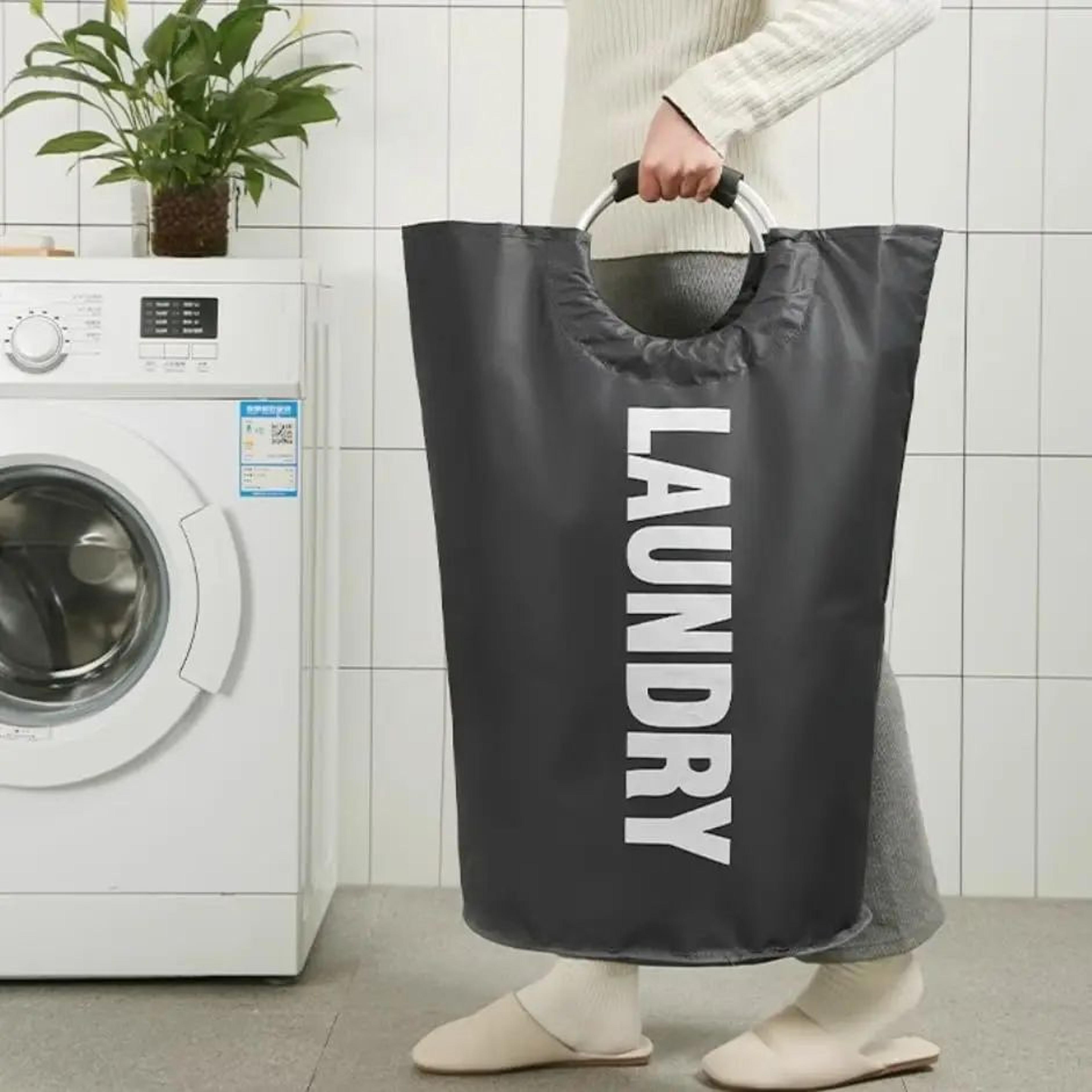Extra Large Laundry Hamper 90L  Waterproof Freestanding Basket For Clothes Storage 0