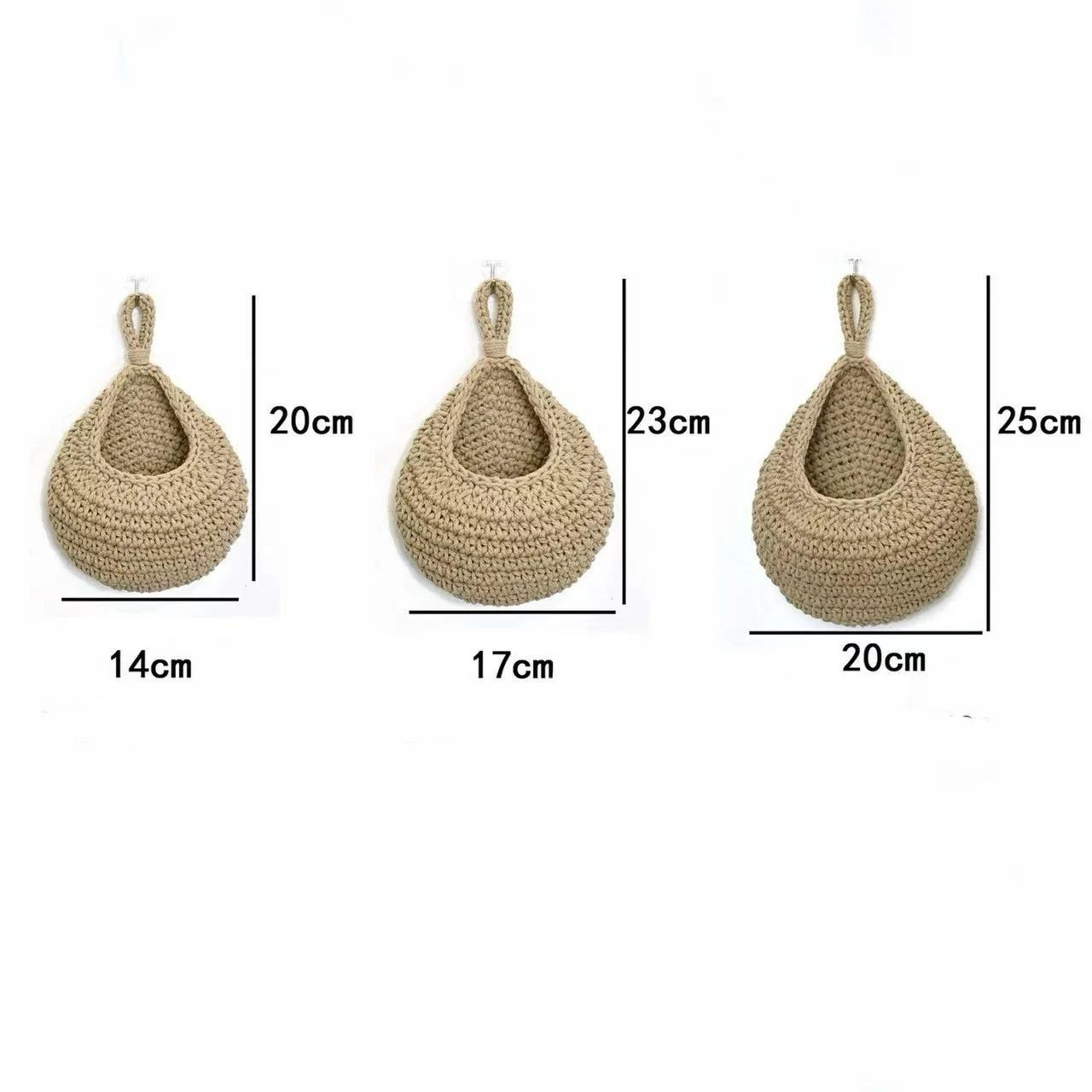 3 Pcs Kitchen Wall Organizers  Fruit  Vegetable Storage Organizer With Hooks For Kitchen  Pantry 7