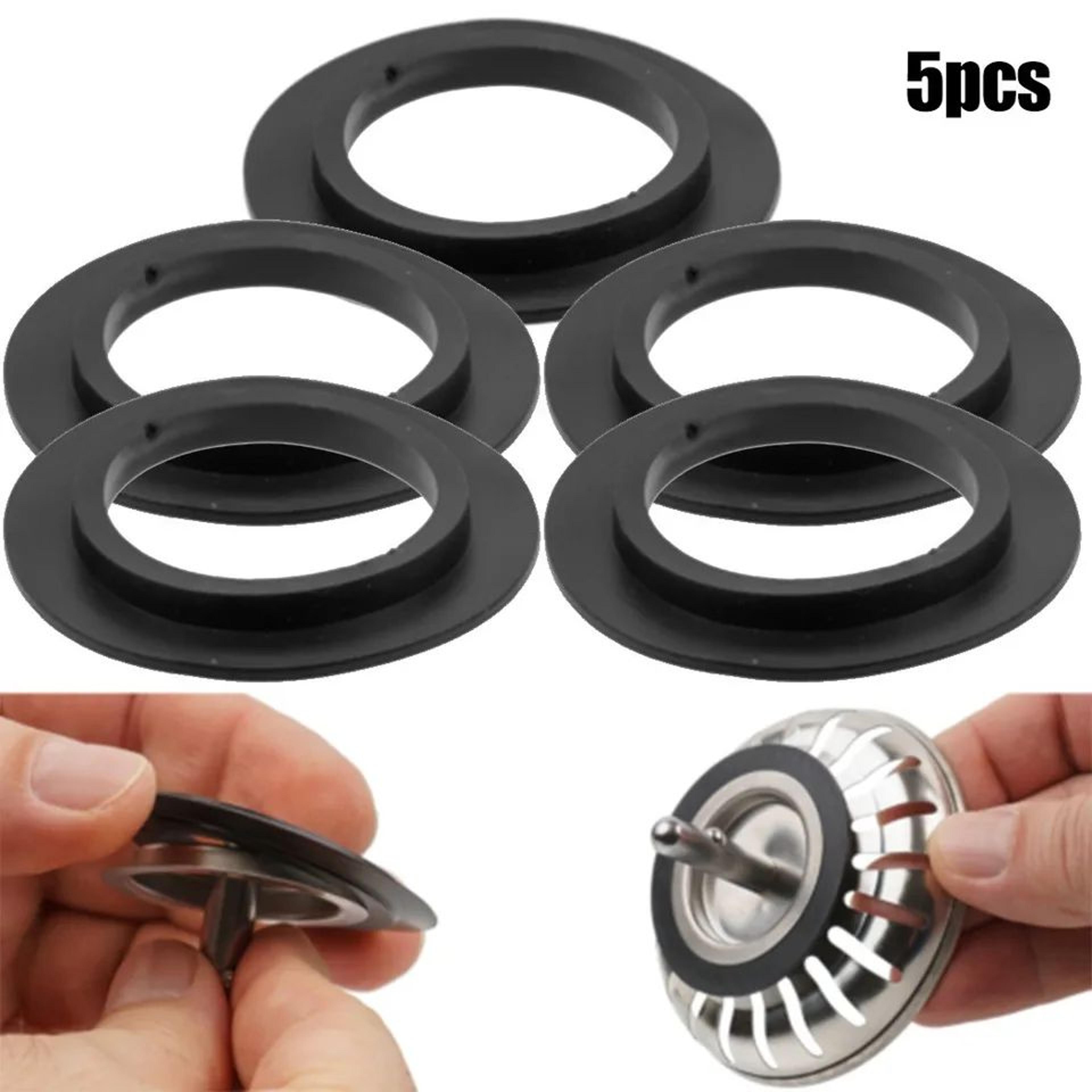 5 Pcs Sink Drain Rubber Seal Gaskets  Universal Replacement Washers For Basket Strainer Plugs 0
