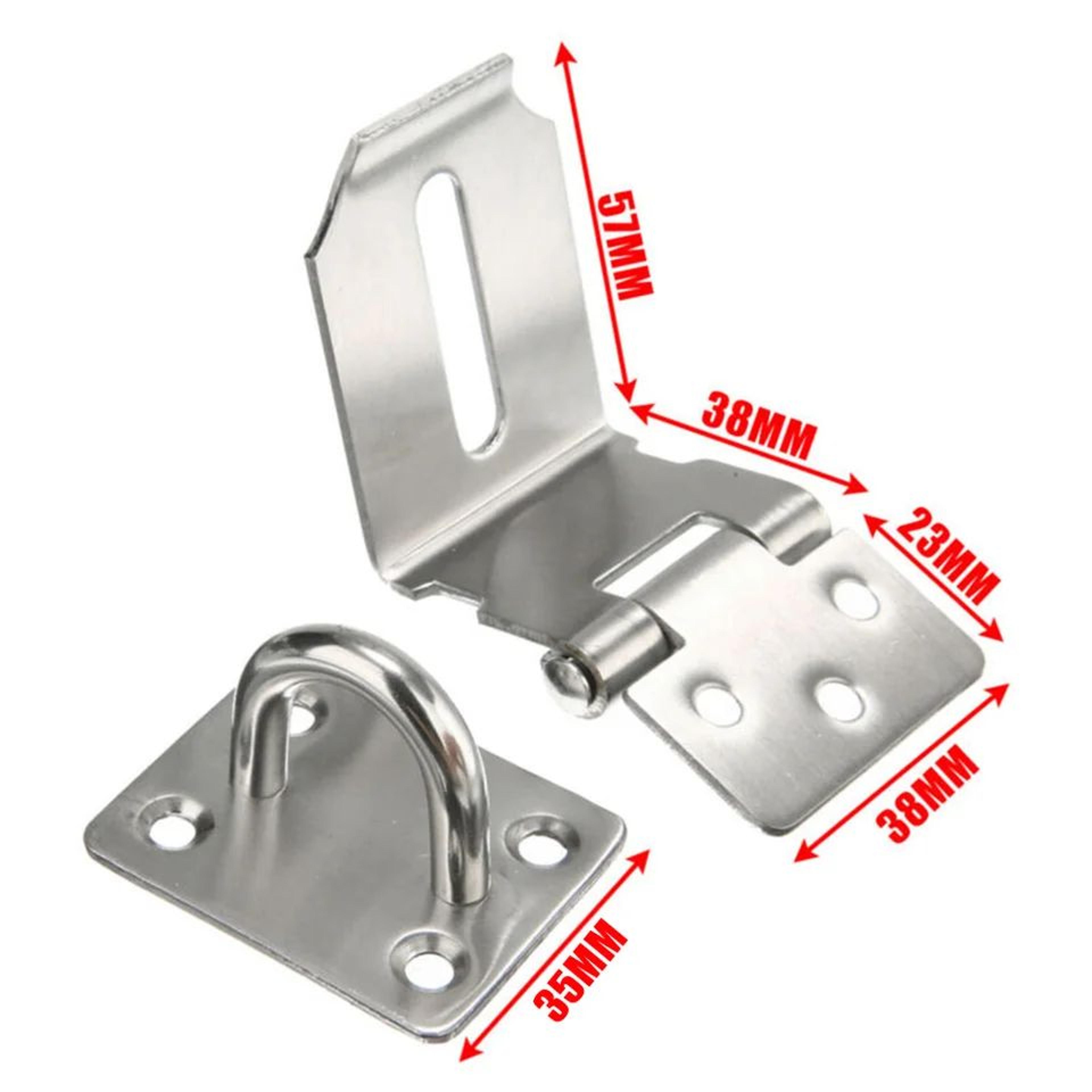 1 Pc Stainless Steel Padlock Hasp  Staple 90 Degree Latch  Secure Door Gate  Shed Lock 4