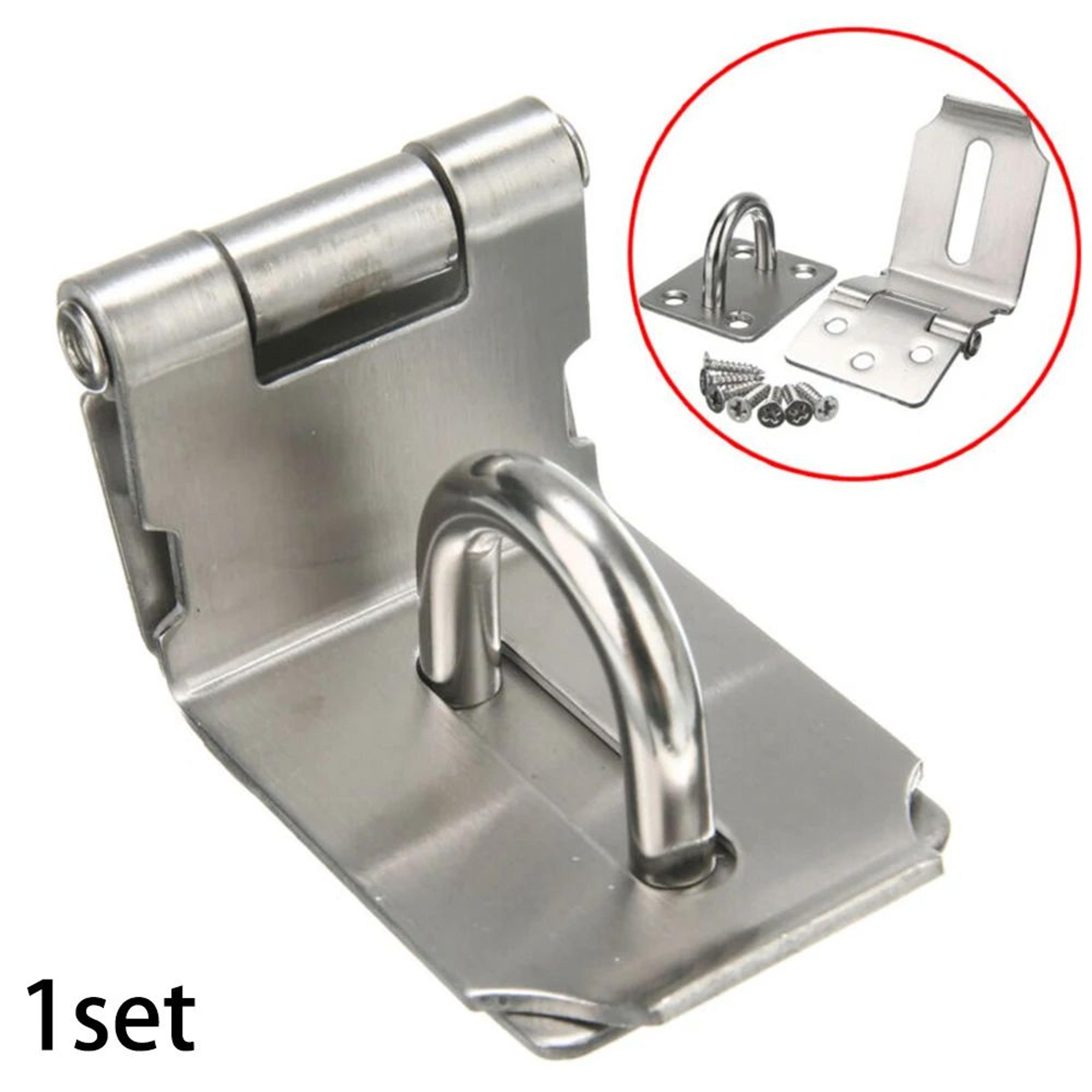 1 Pc Stainless Steel Padlock Hasp  Staple 90 Degree Latch  Secure Door Gate  Shed Lock 6