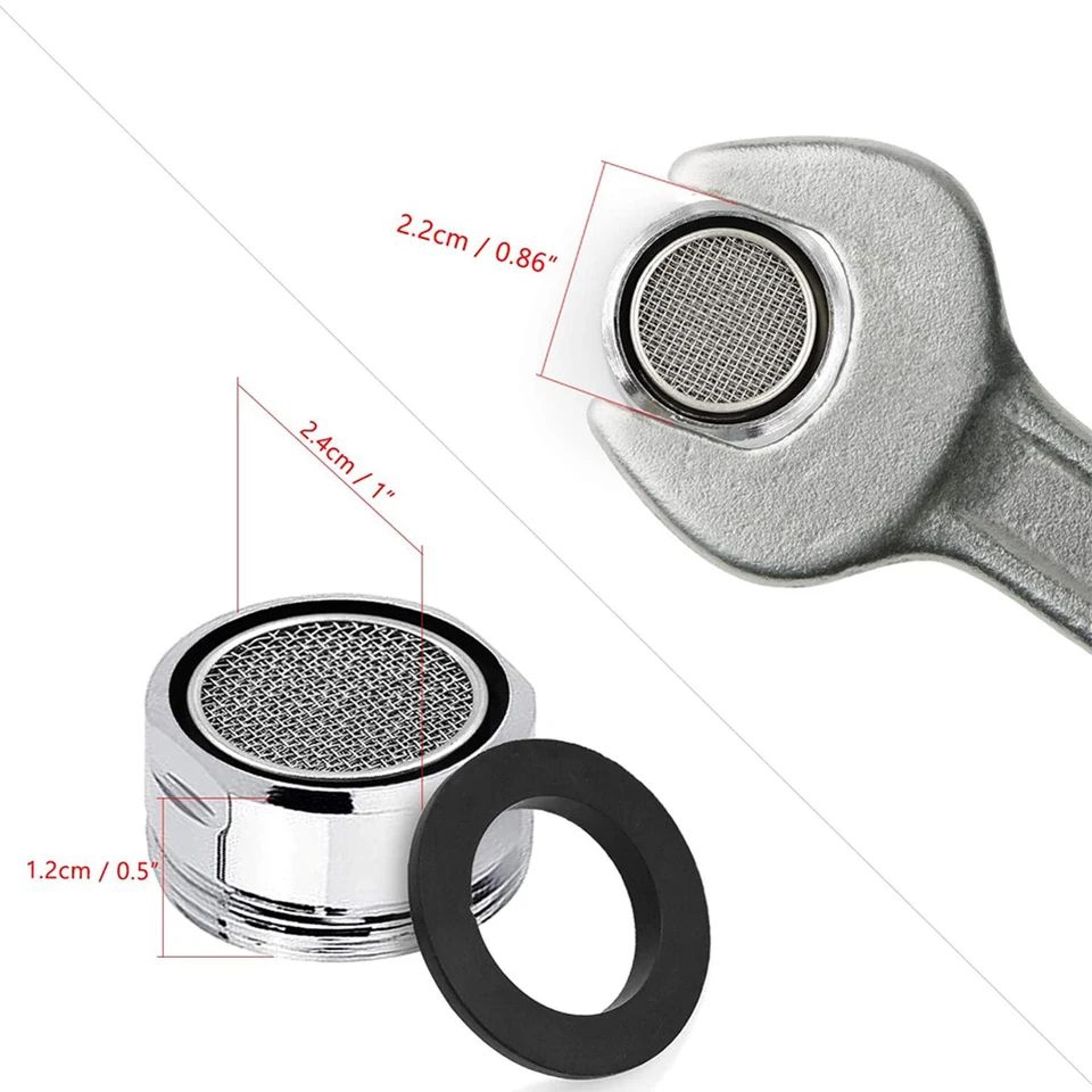 3 Pcs Brass Faucet Aerator 94 Inches  WaterSaving Tap Bubbler With Replaceable Filter Nozzle 4