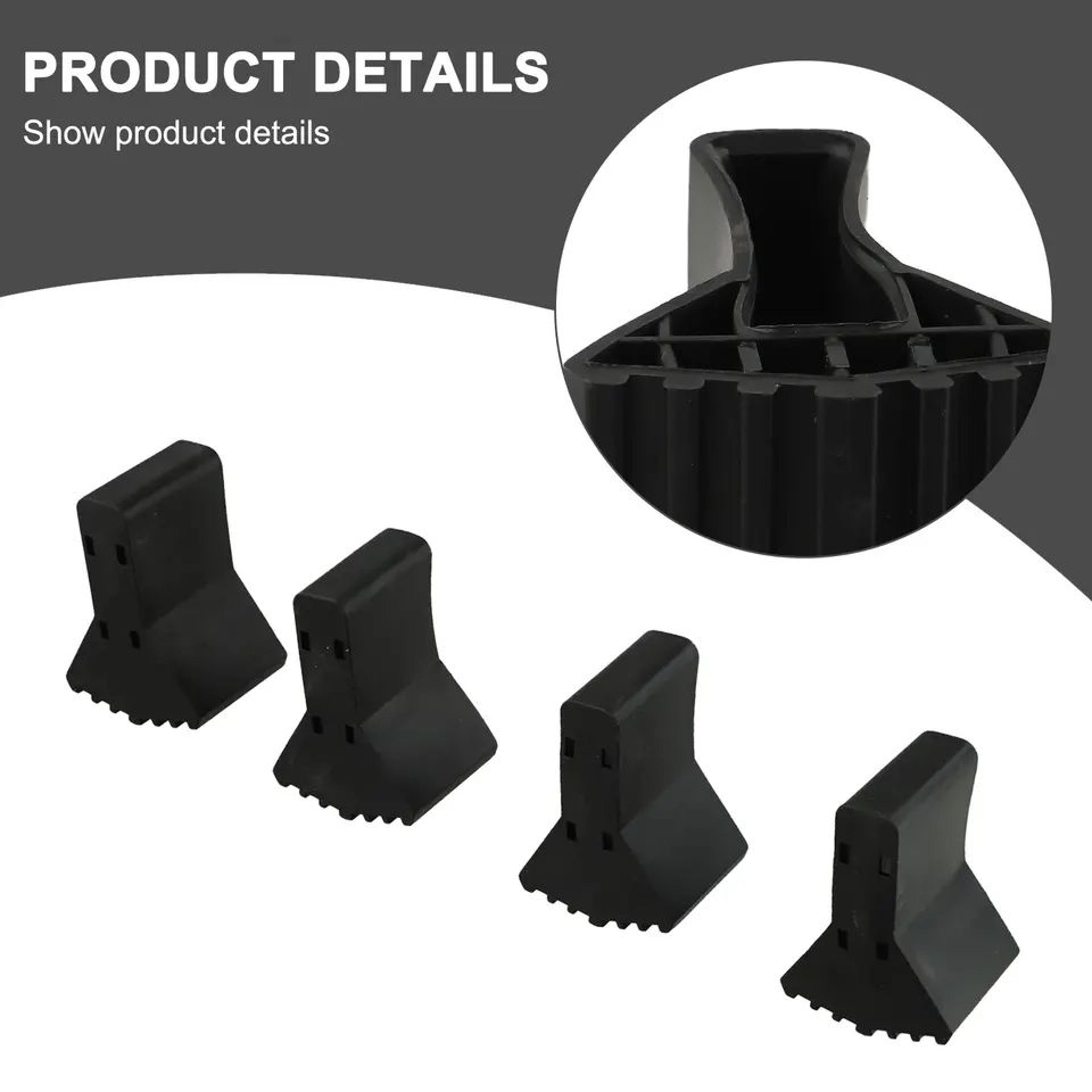 4 Pcs Non Slip Ladder Foot Pads  Rubber Replacement Feet Covers For Ladder Chair  Furniture Legs 2