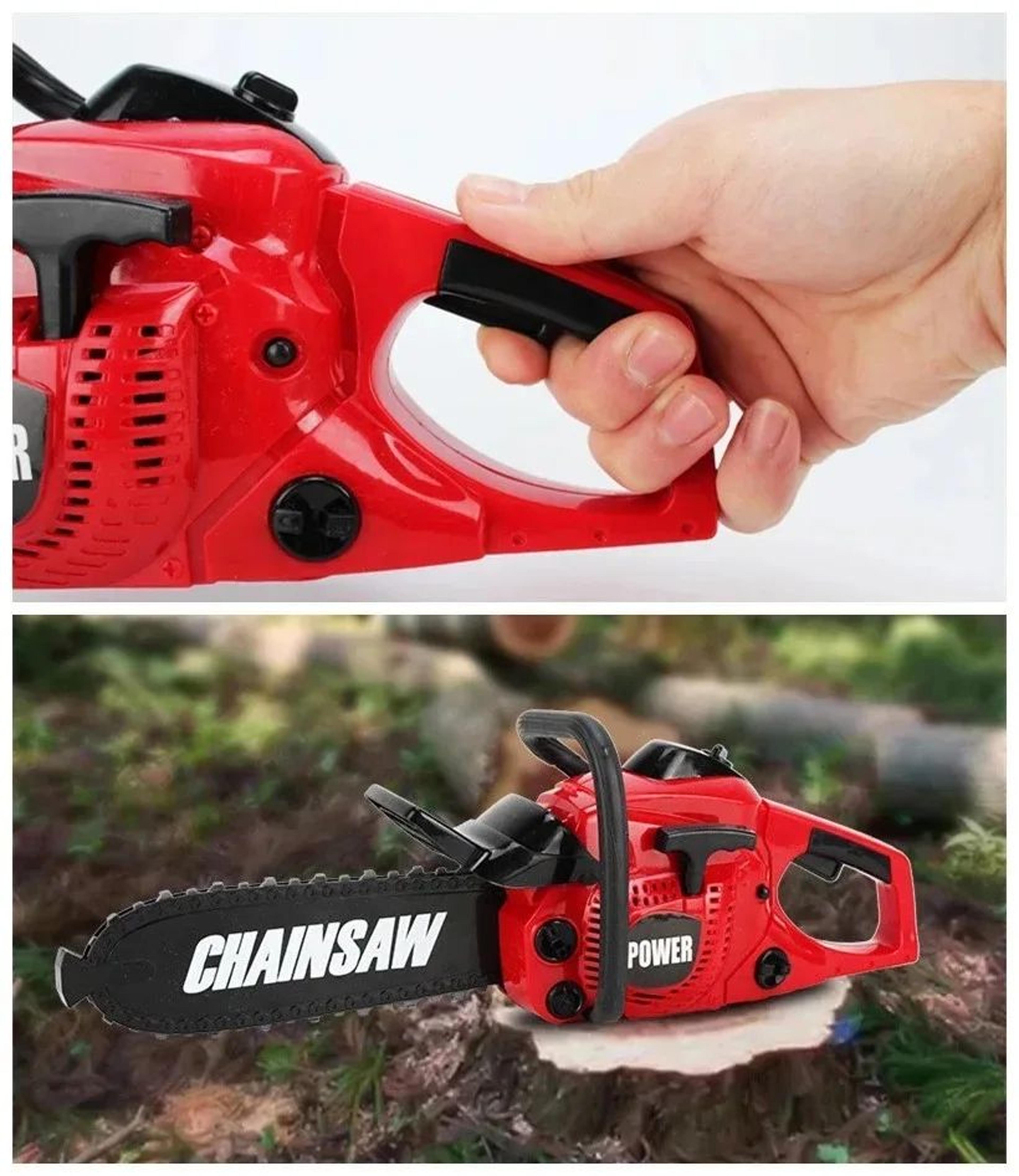 Kids Electric Toy Chainsaw  Large Size Safe Pretend Play Tool For Children Realistic Sound  Action 1