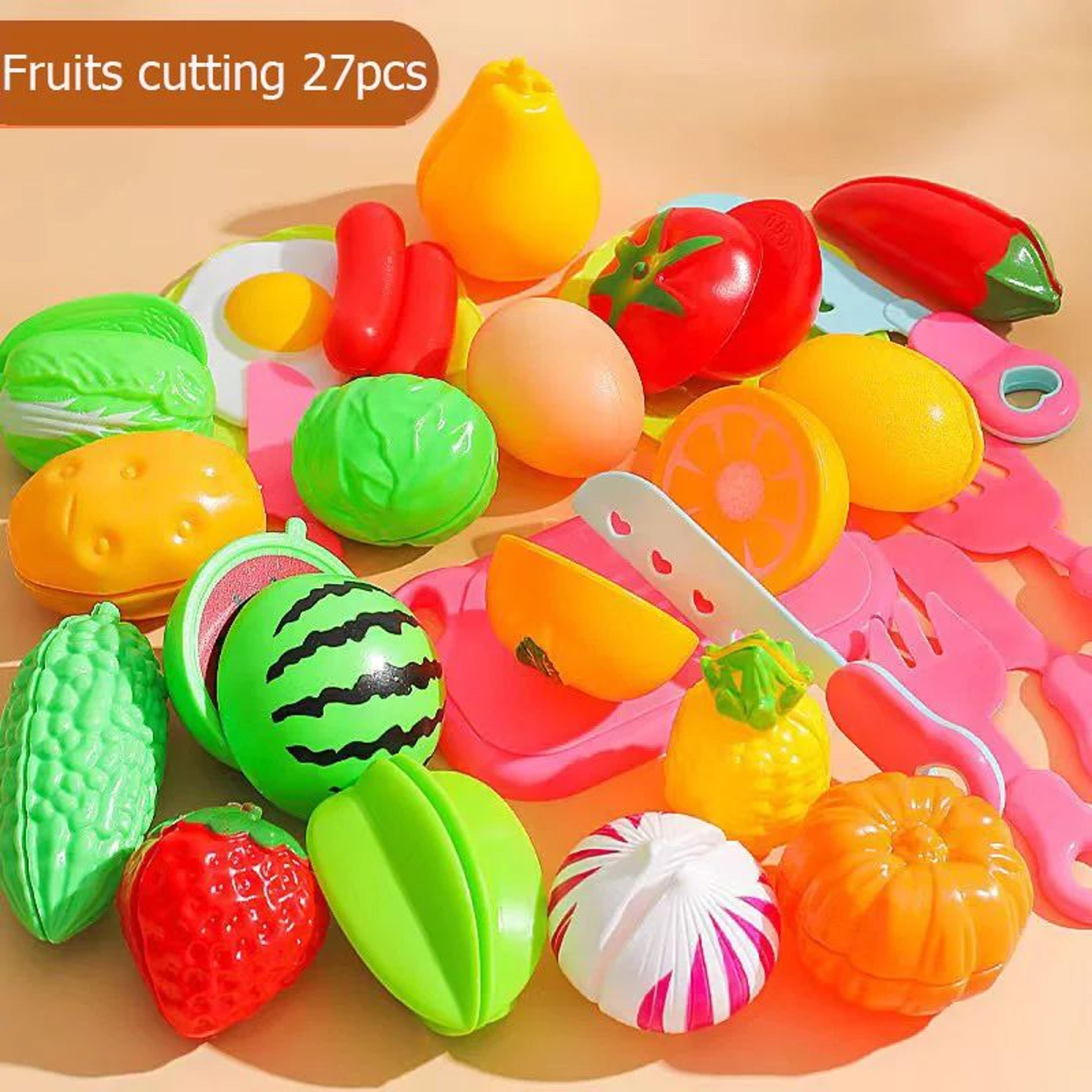 Kids Pretend Kitchen Toy Set  Cooking Cookware  Cutting Fruit Play Kitchen For Girls 3