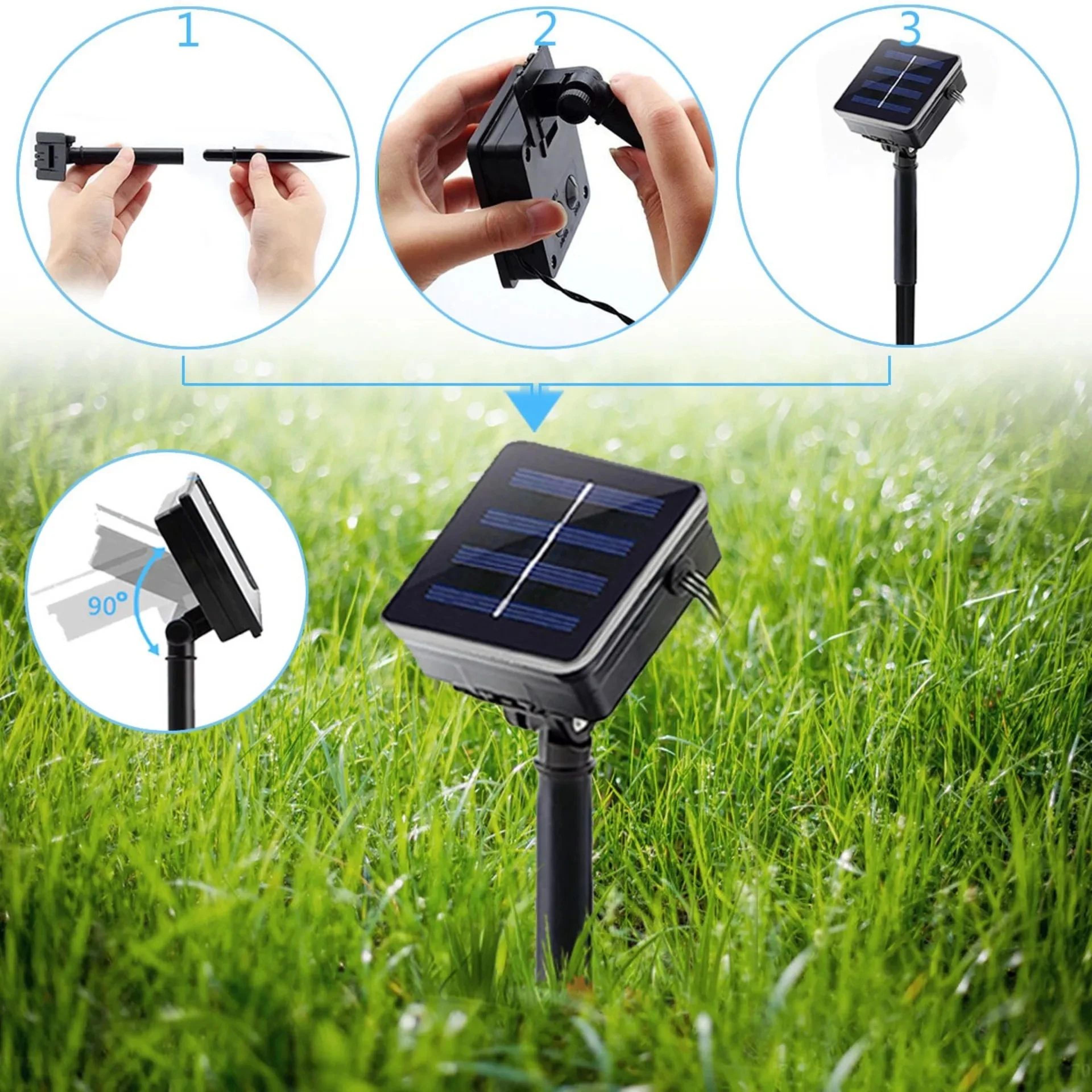 Solar LED Crystal Cherry Lights  Waterproof Outdoor Garden  Patio Decorative Lights 4