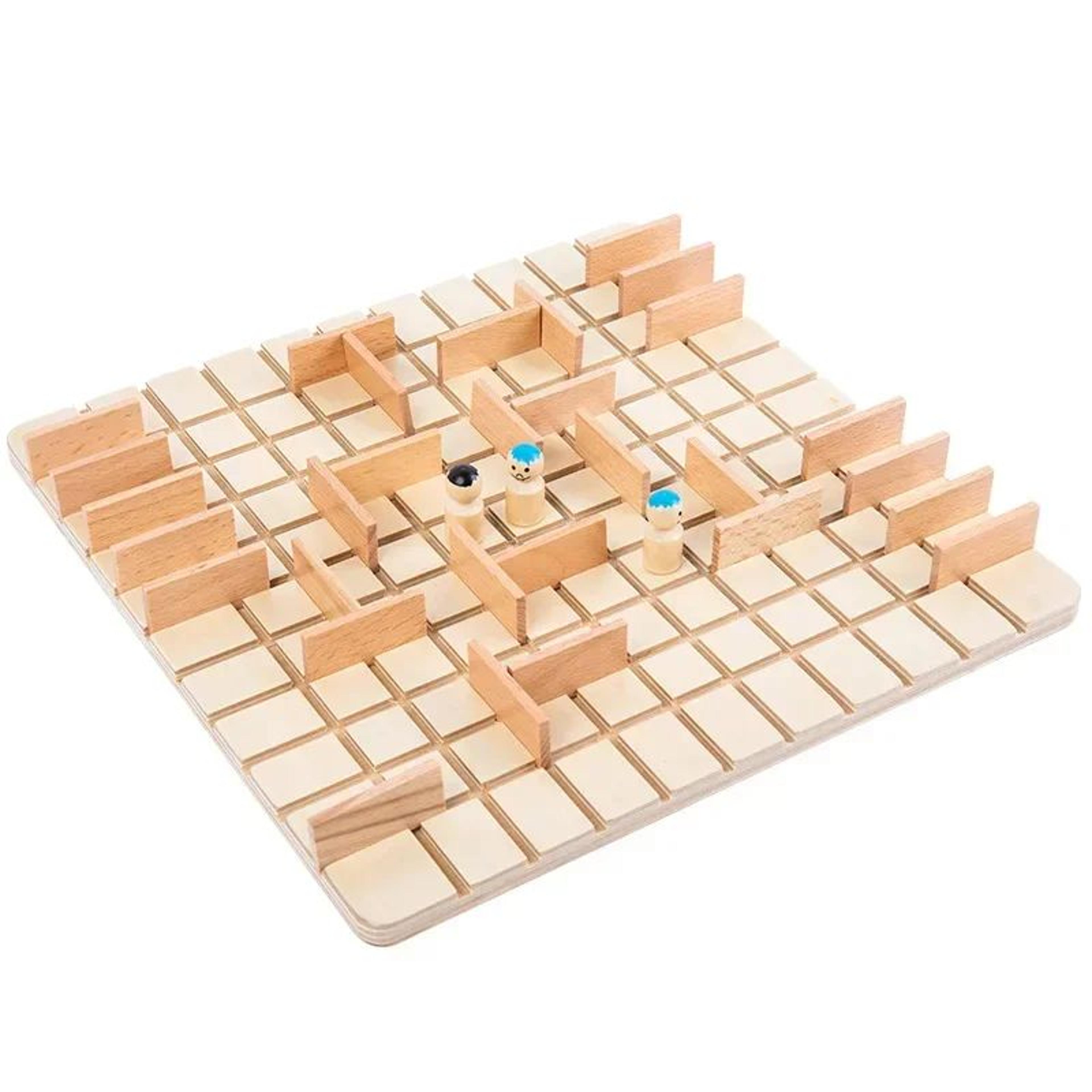Wooden Chase  Intercept Board Game  TwoPlayer ParentChild Puzzle Battle Toy 7