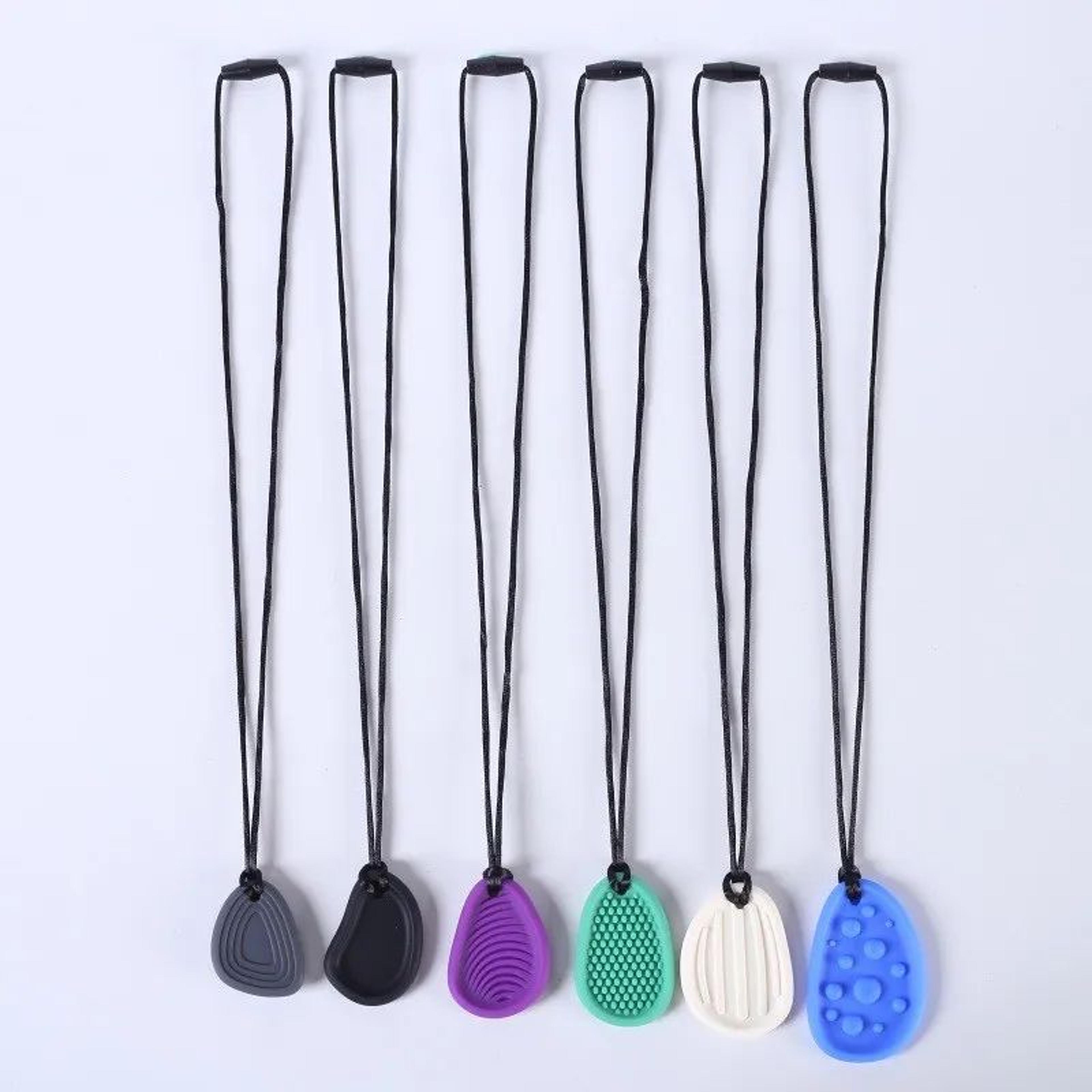 Baby Silicone Teether Chew Necklace  Sensory Chewy Pendant For Autism ADHD  Oral Motor Therapy 8