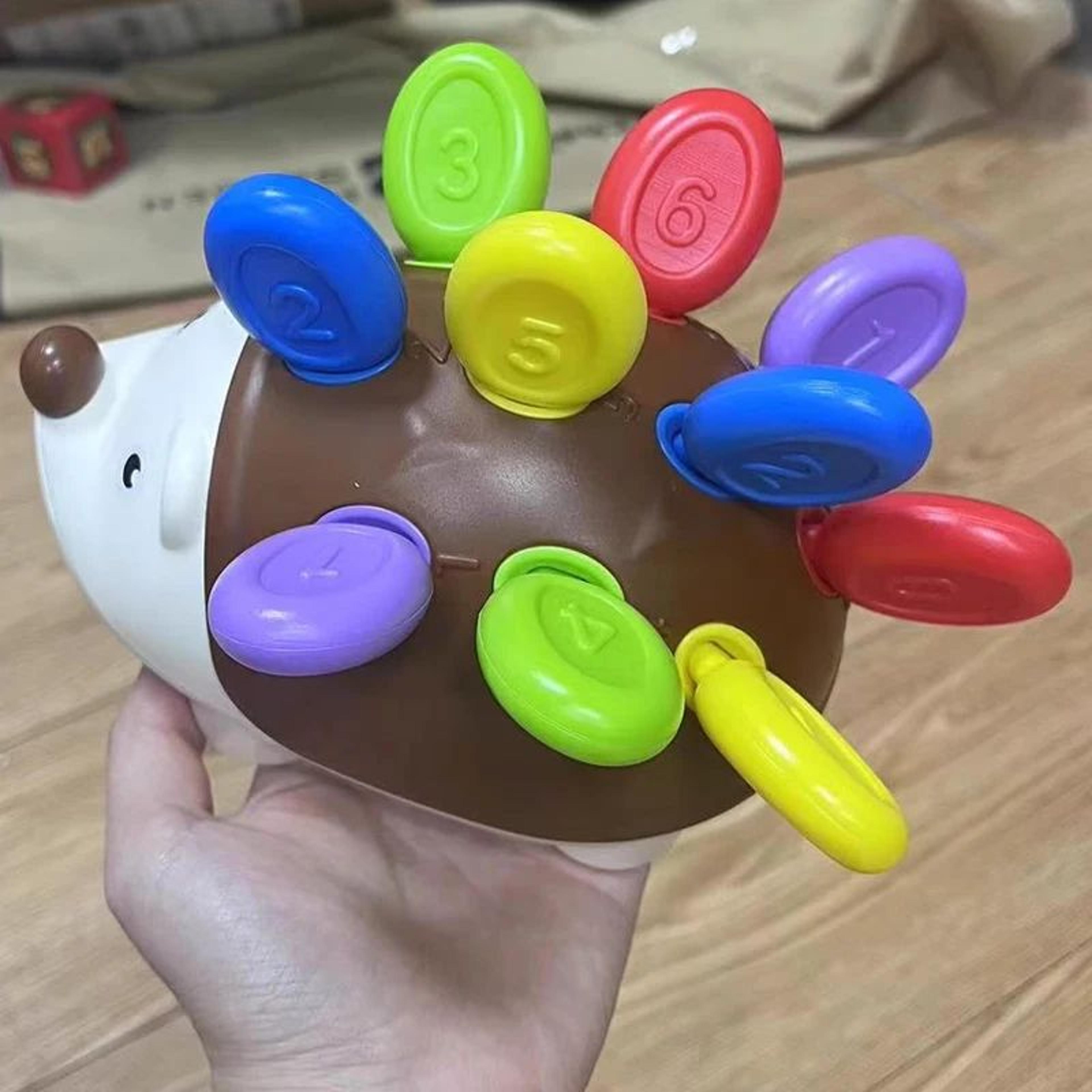 Montessori Hedgehog Fine Motor Toy  HandEye Coordination Insert Puzzle For Toddlers 0