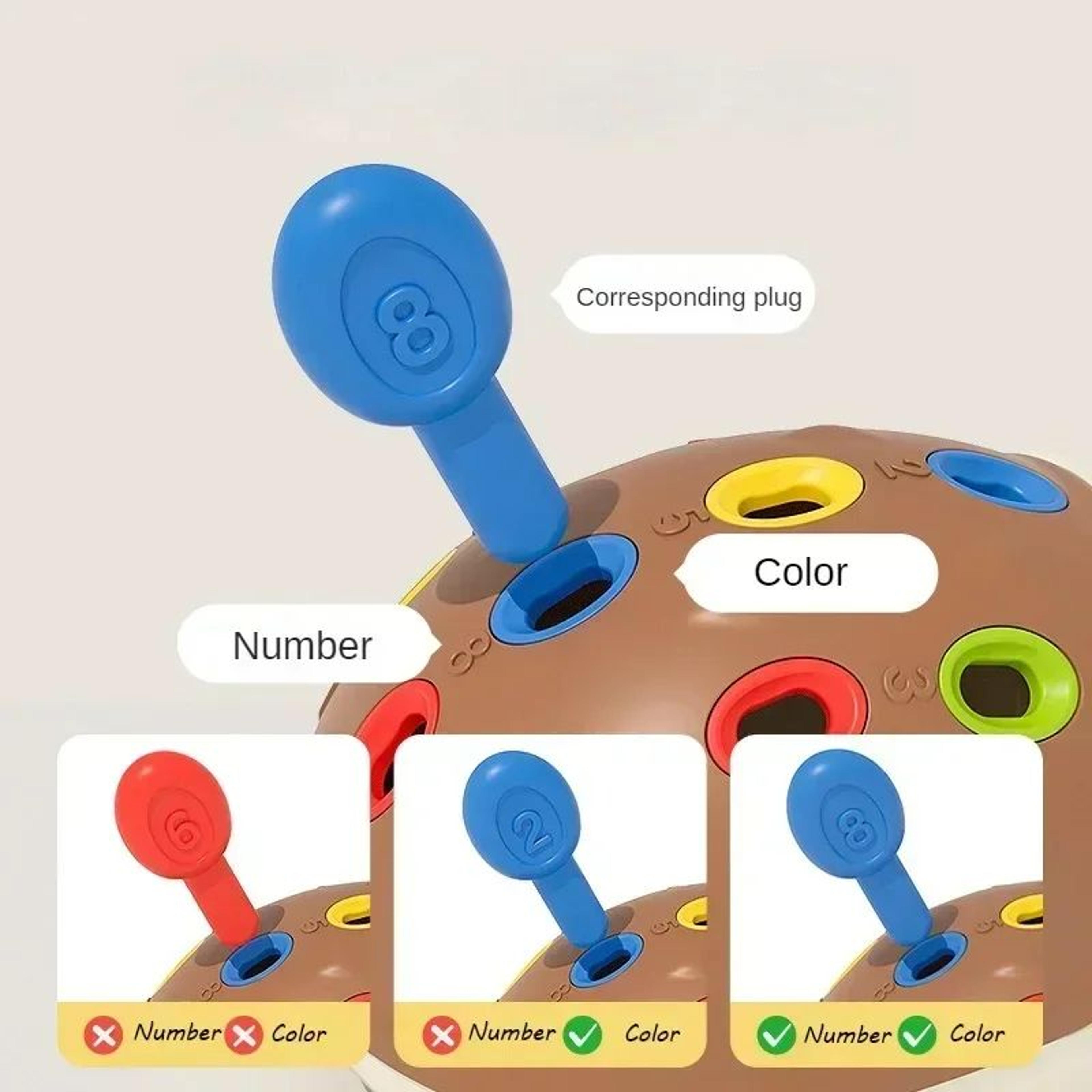 Montessori Hedgehog Fine Motor Toy  HandEye Coordination Insert Puzzle For Toddlers 2