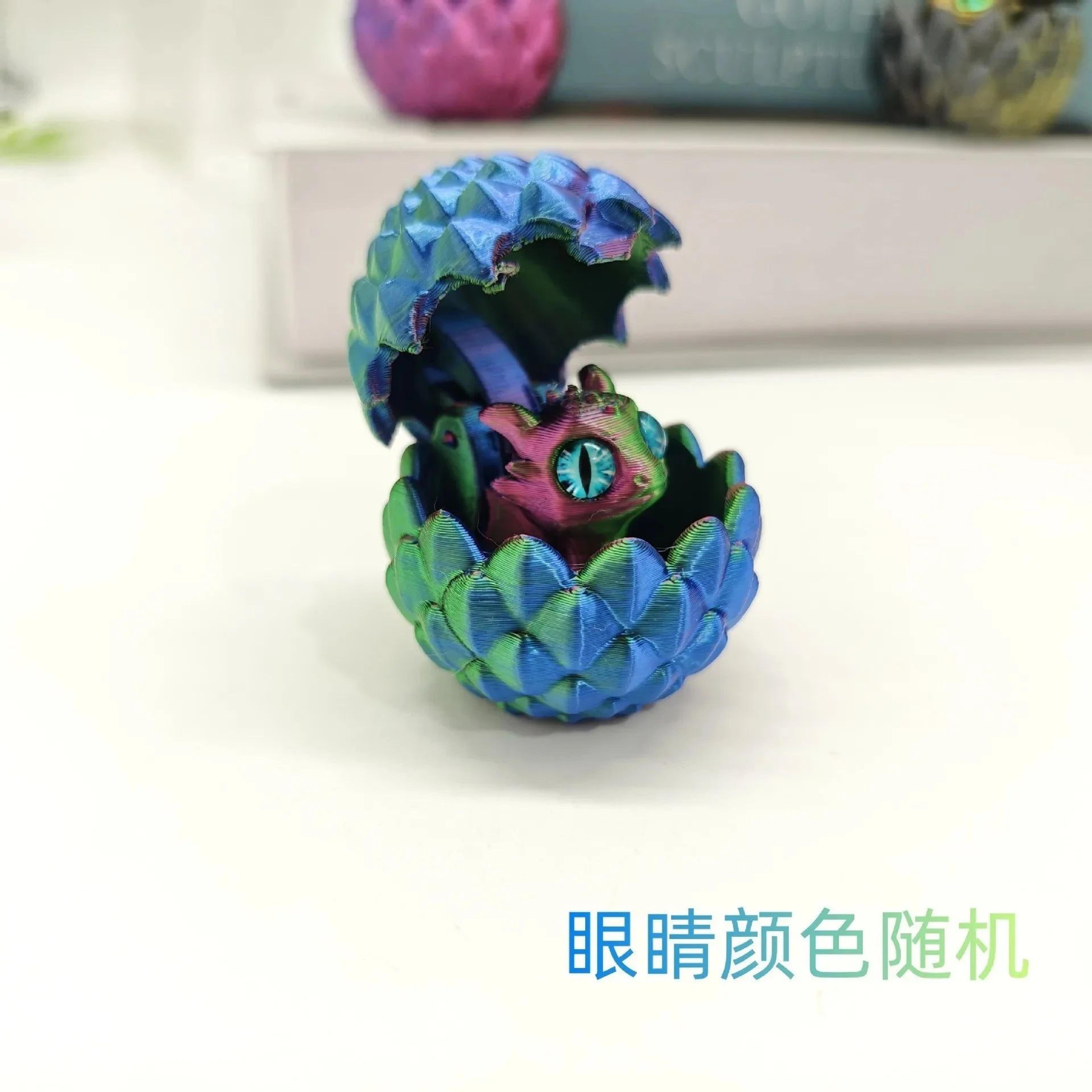 3D Printed Mini Dragon Toy With Eggs  Fantasy Collectible Decor  Gift For Kids 9