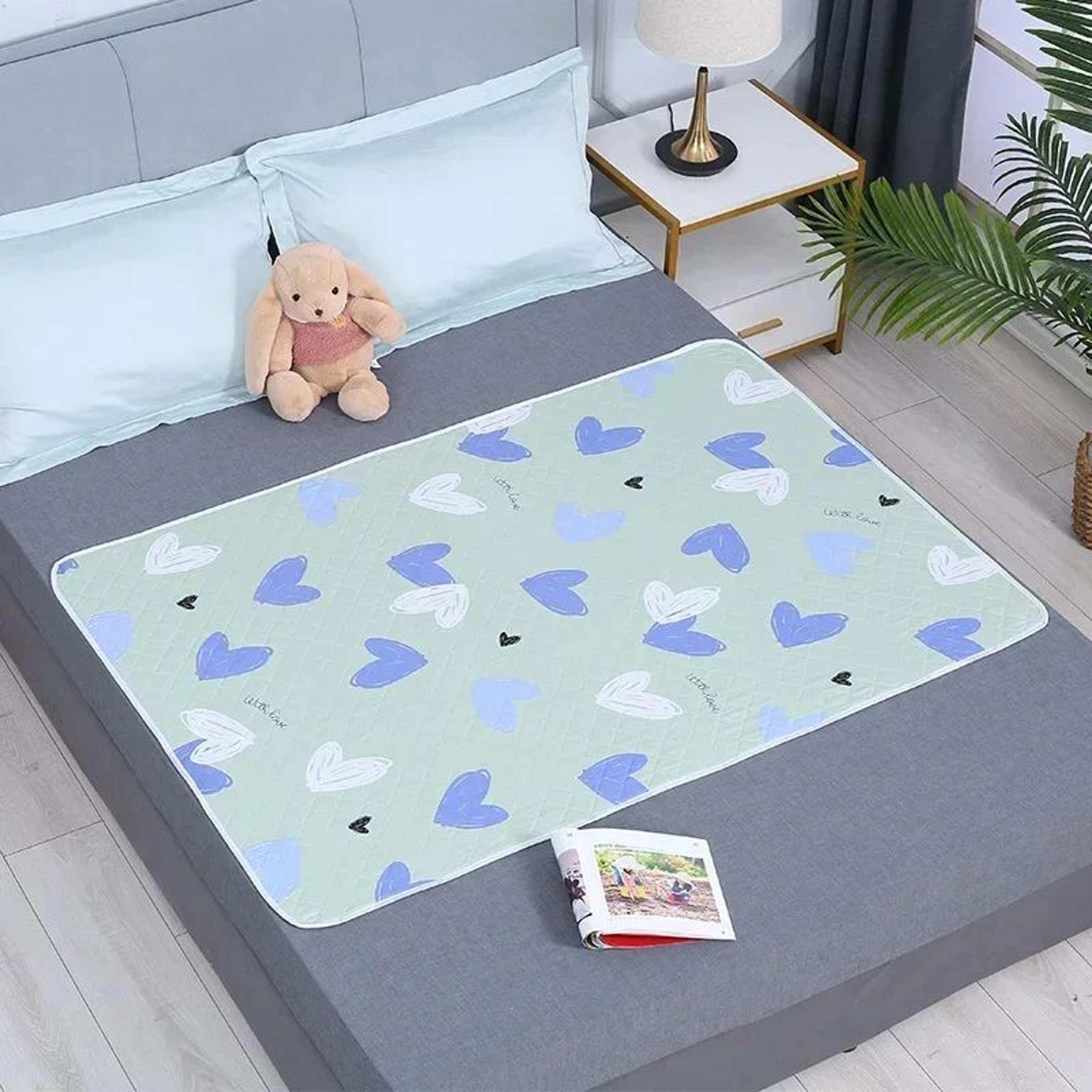Waterproof Baby Mattress Protector Pad  197276 Inches Washable Urine Mat For Toddlers With Cute Car 0