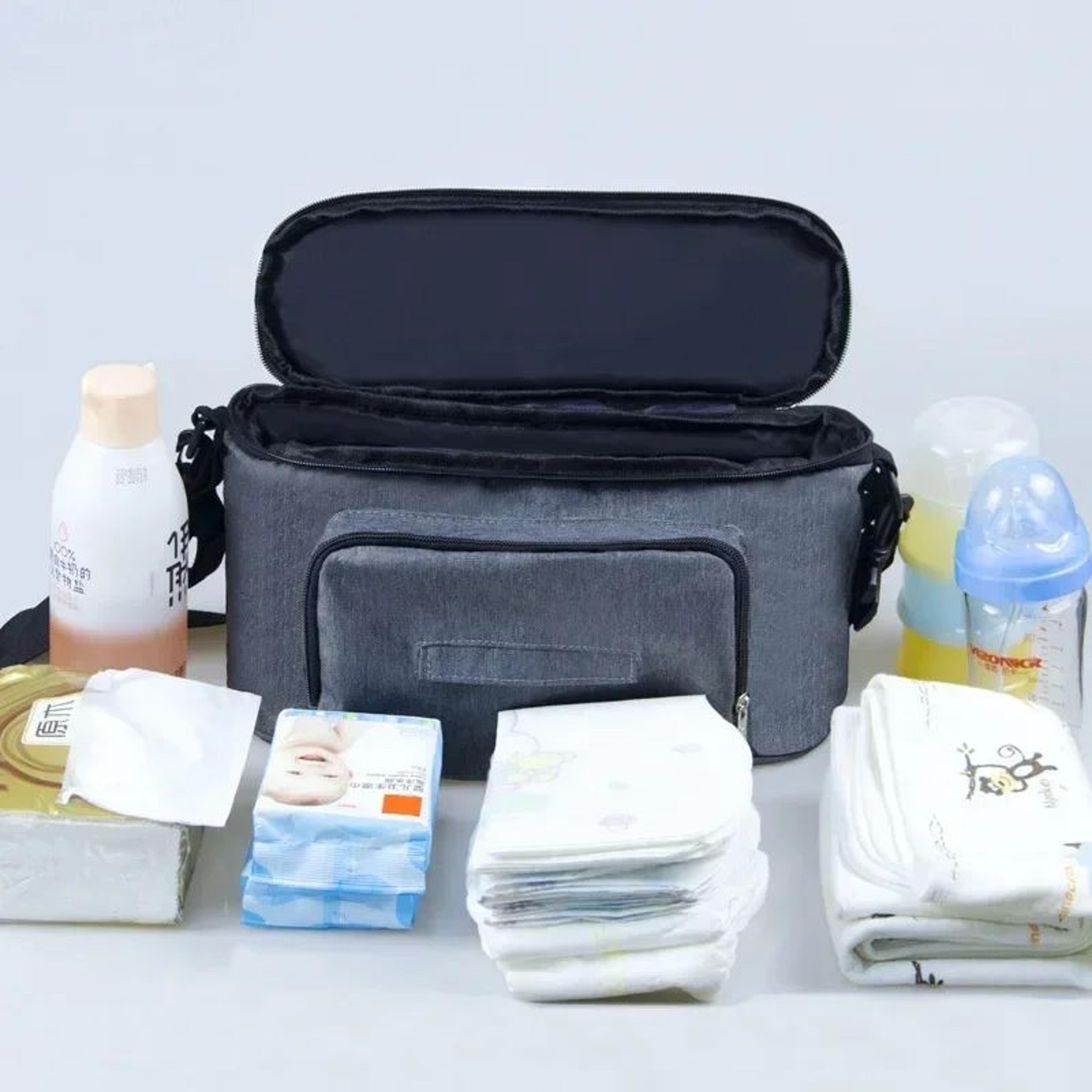 Large Capacity Stroller Organizer Bag  Travel Hanging Diaper Bag With Bottle Holders For Baby Prams 0