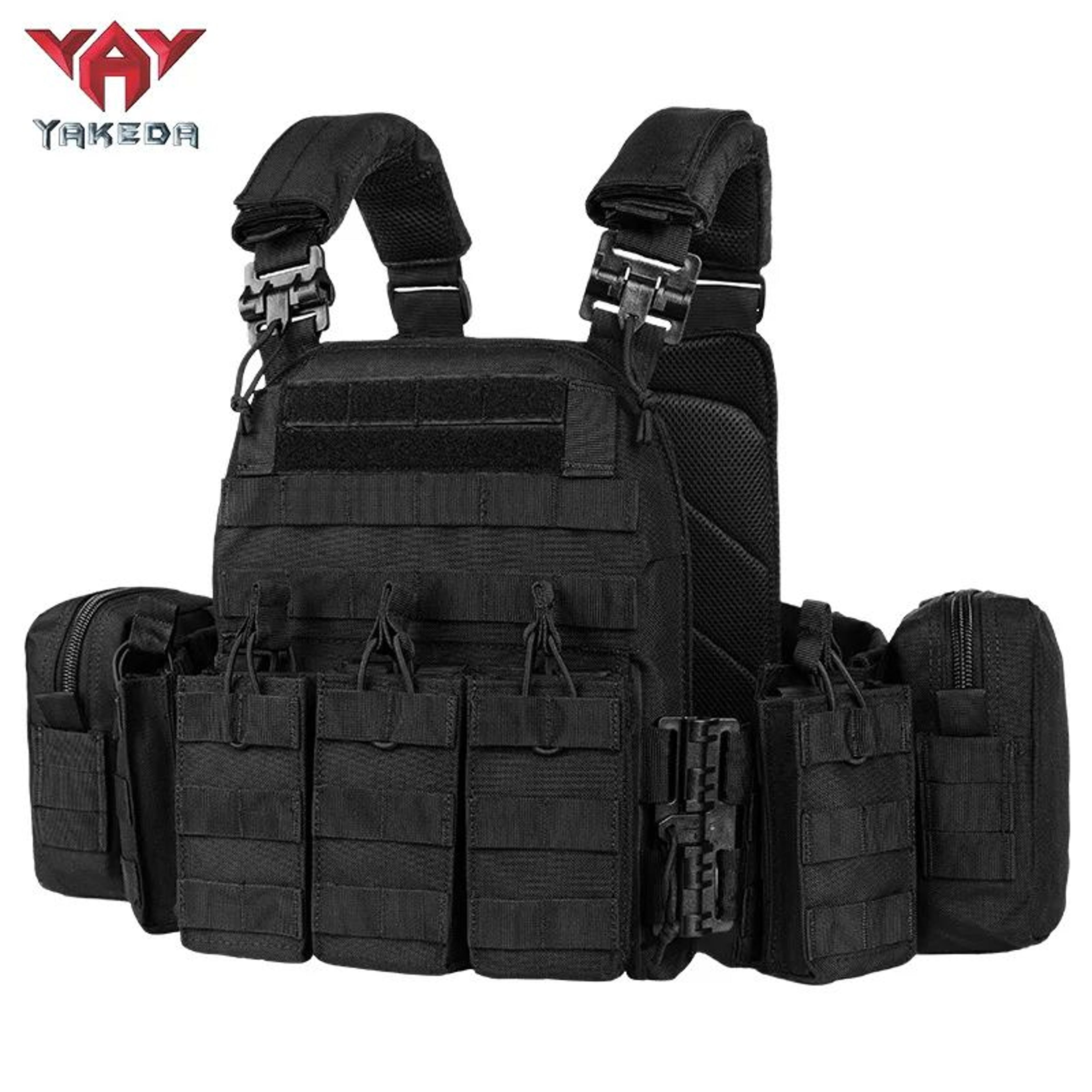 YAKEDA QuickRelease Tactical Training Vest  Breathable WearResistant MOLLE Expandable Vest 7
