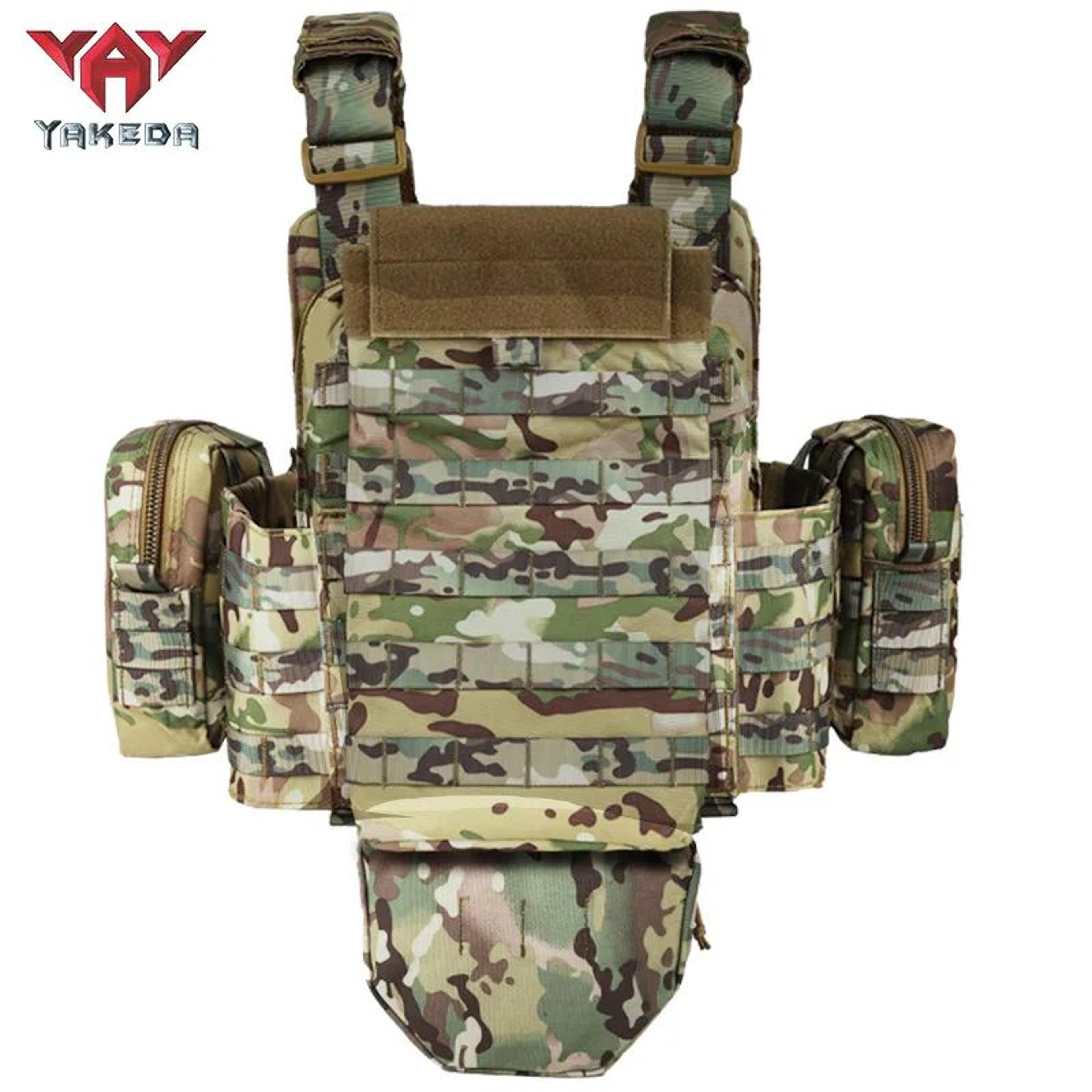 YAKEDA Tactical Training Vest With 5Pcs Equipment Bag Set  Detachable Expandable Waterproof  WearRe 1