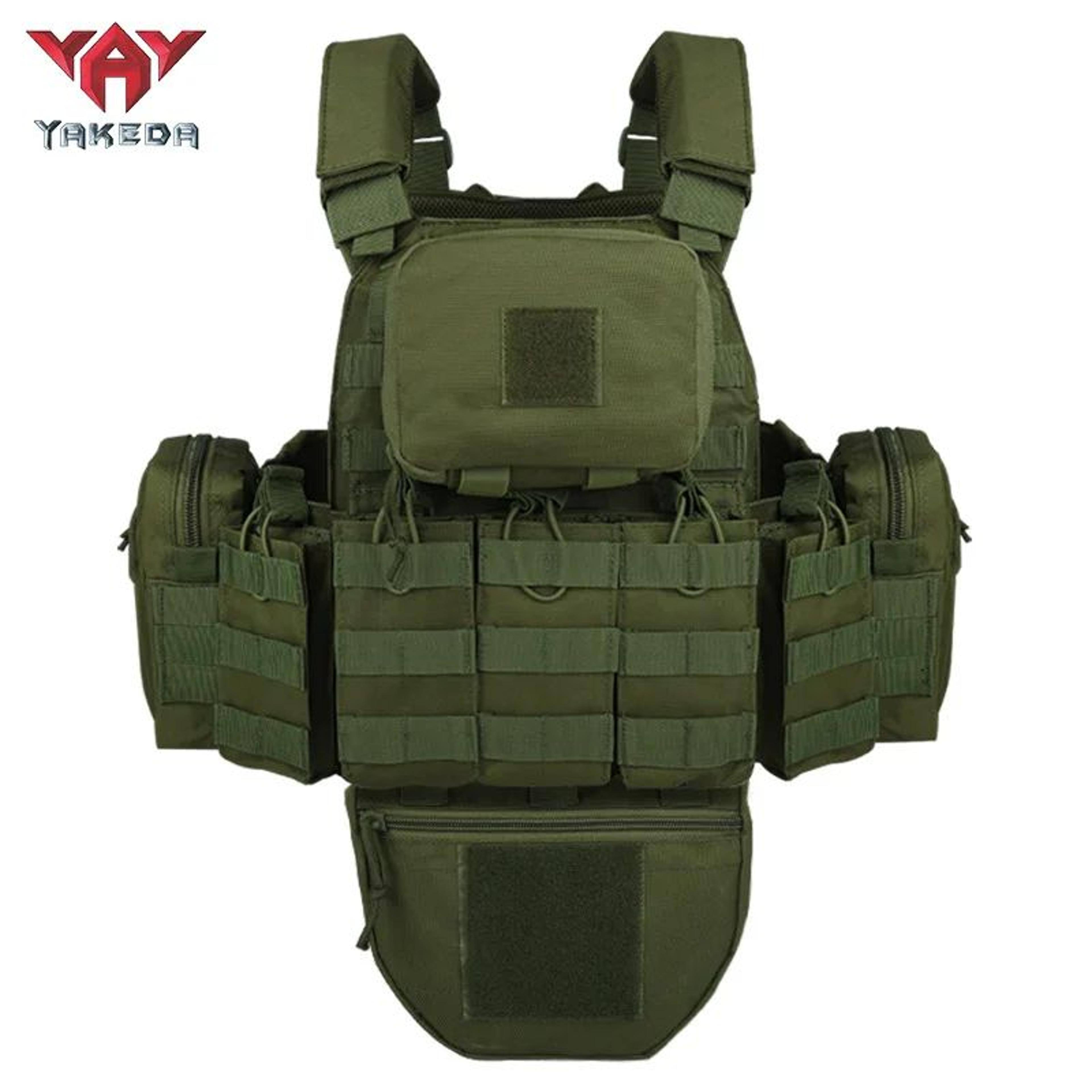 YAKEDA Tactical Training Vest With 5Pcs Equipment Bag Set  Detachable Expandable Waterproof  WearRe 9