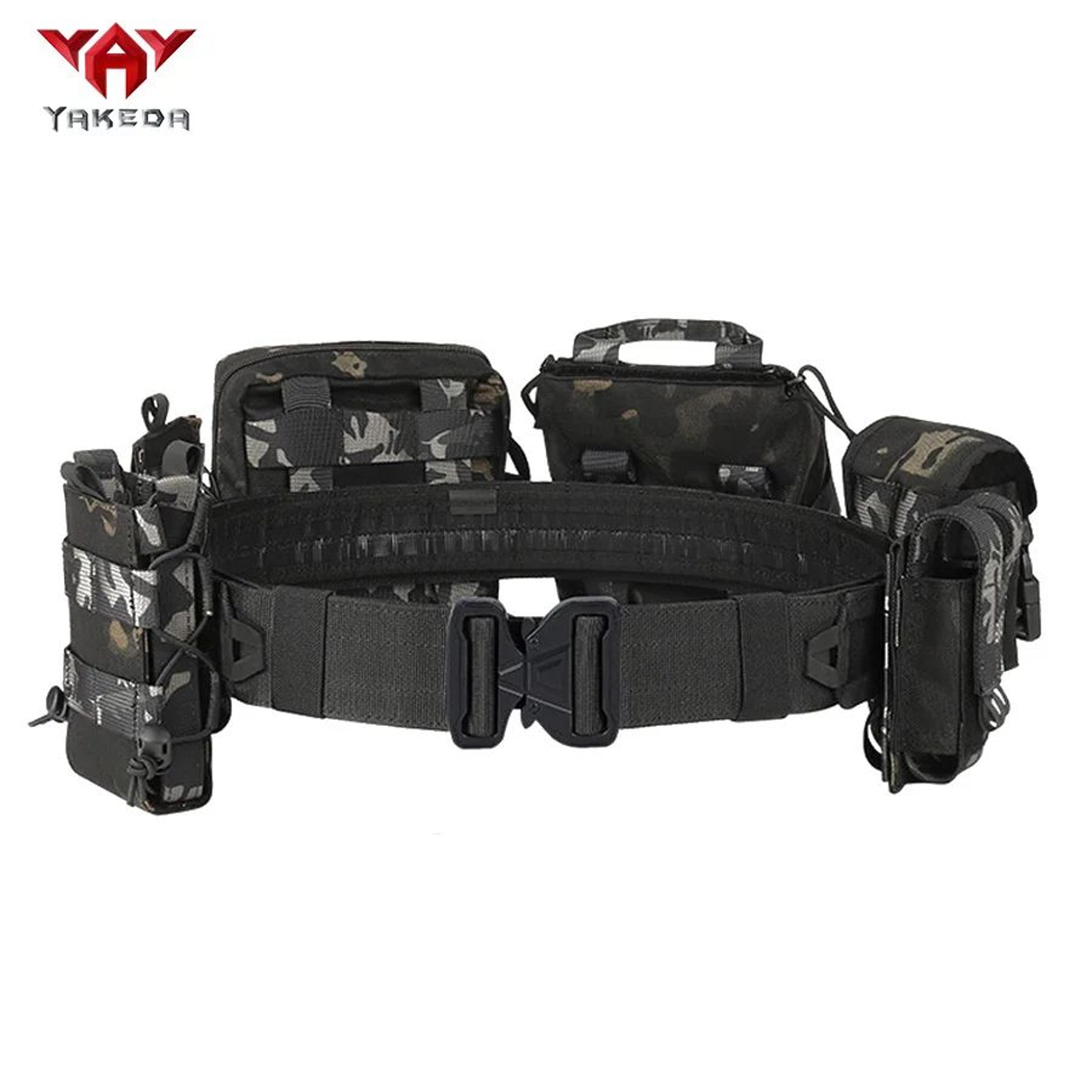 YAKEDA Tactical Training Belt Set  Adjustable Detachable 8Piece Outdoor Patrol Gear 12