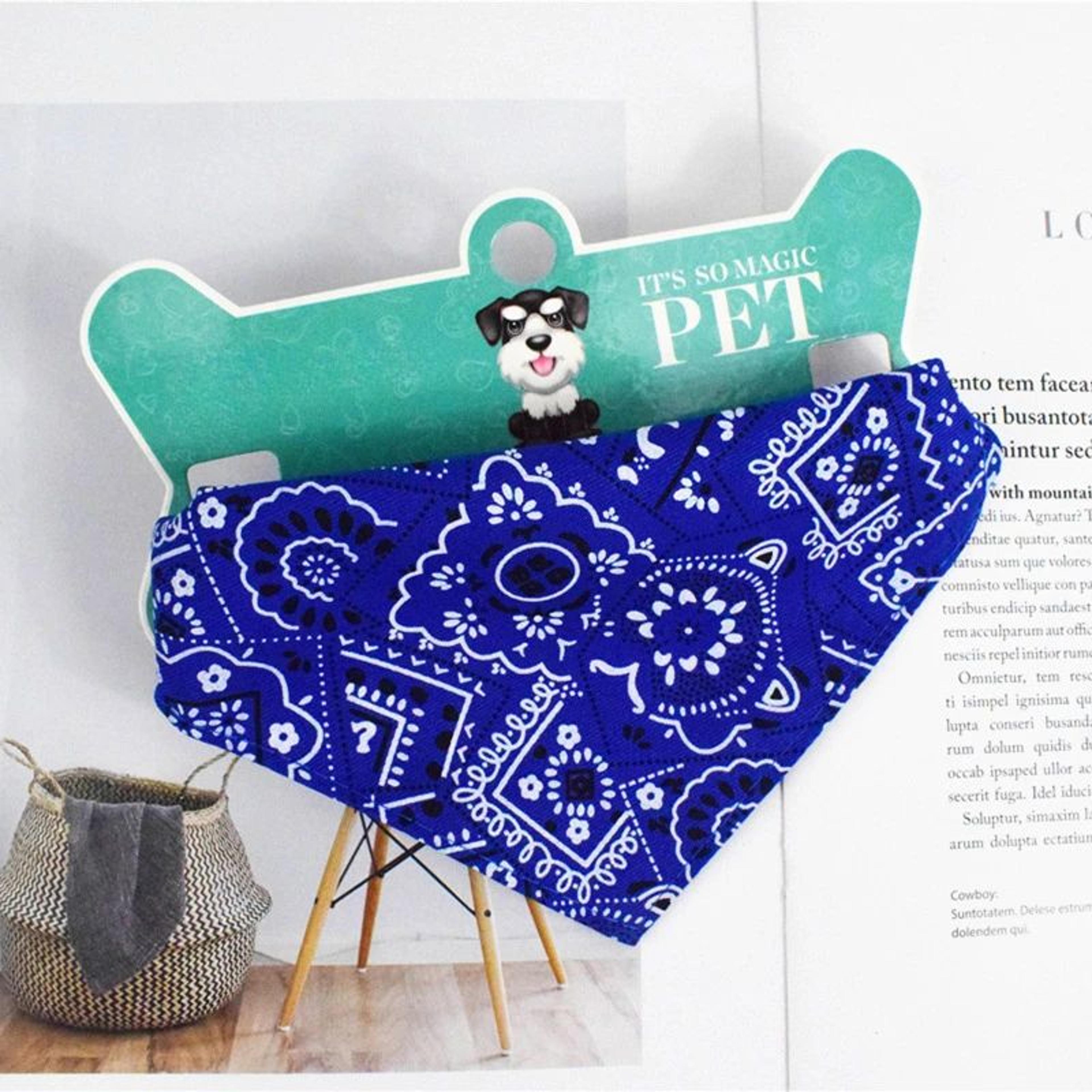 Adjustable Pet Triangle Bandana  Cute Printed Dog  Cat Saliva Scarf With Collar Strap 4