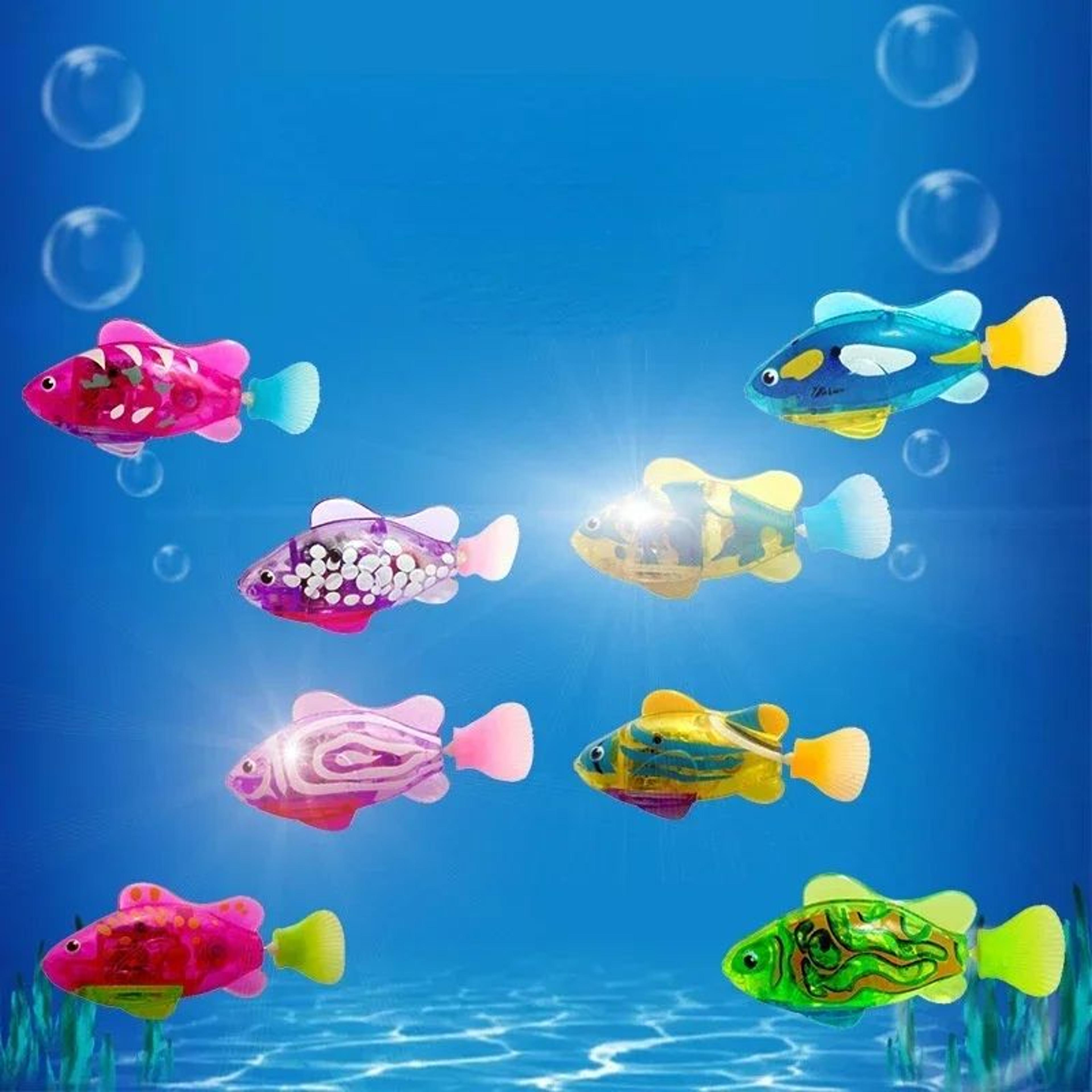 LED Interactive Swimming Robot Fish Cat Toy  Glowing Electric Fish For Hunting  Play Stimulation 2
