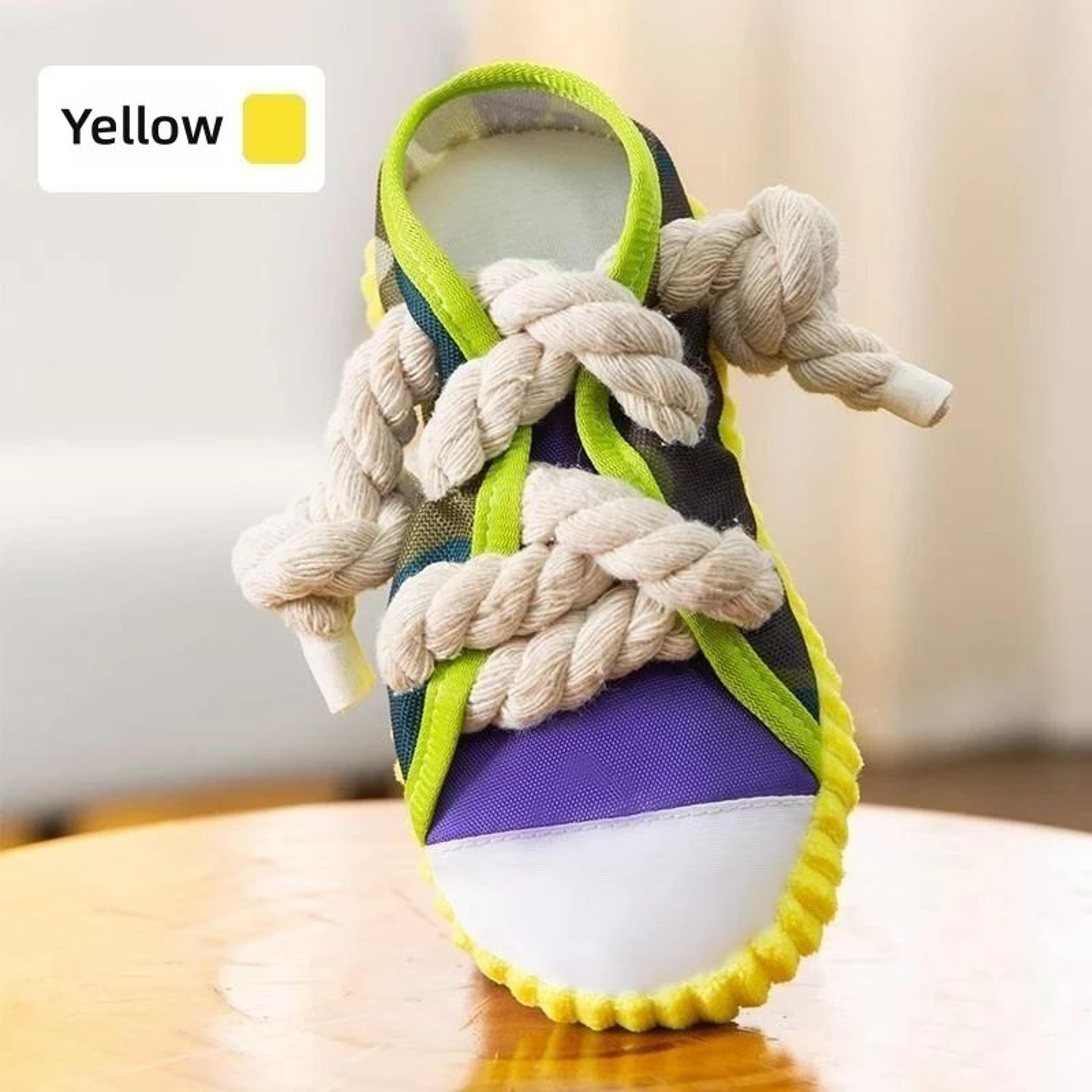 Interactive Dog Chew Slipper Toy  Cotton Rope Teeth Cleaning Squeaky Shoe With Bell  BB Airbag 6