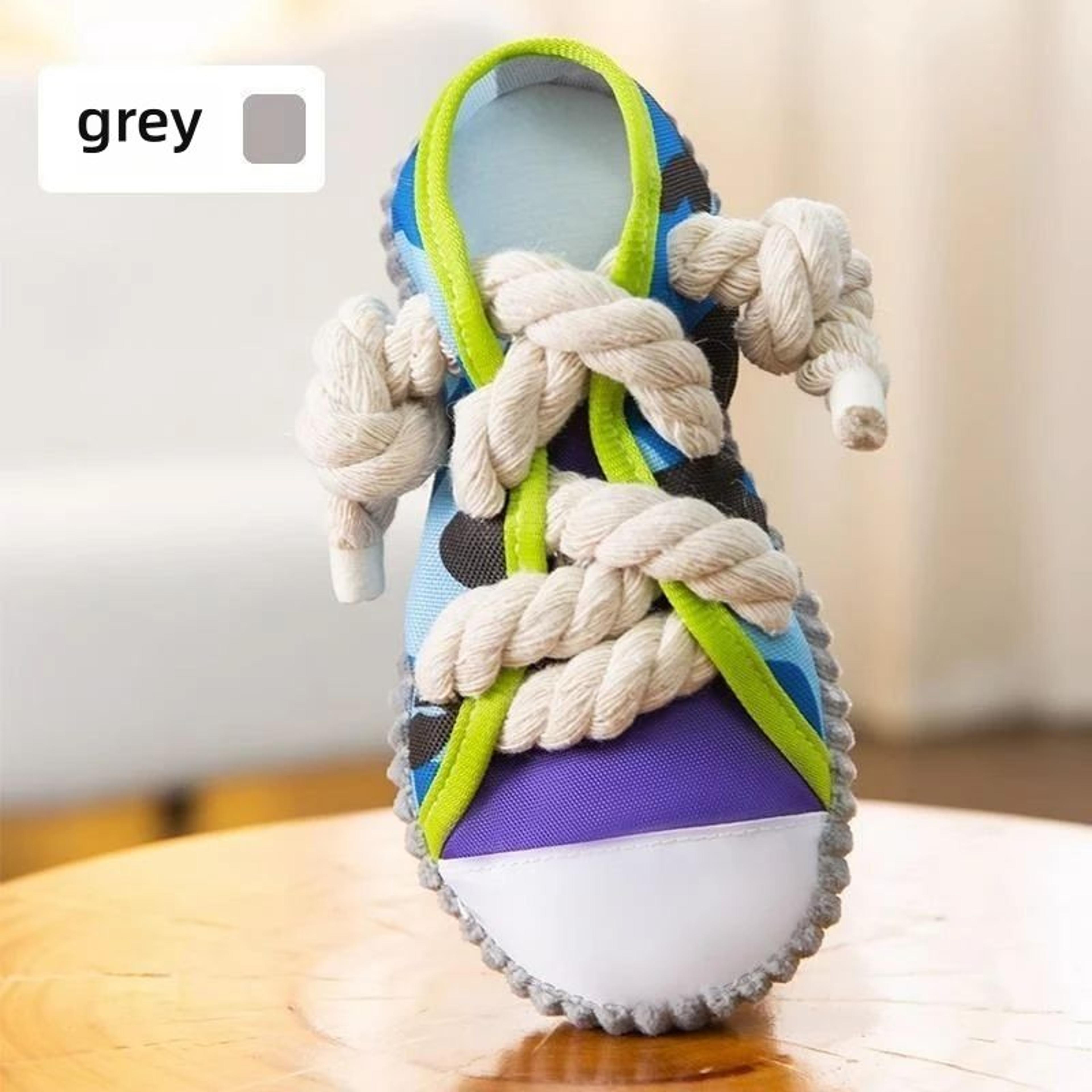 Interactive Dog Chew Slipper Toy  Cotton Rope Teeth Cleaning Squeaky Shoe With Bell  BB Airbag 7